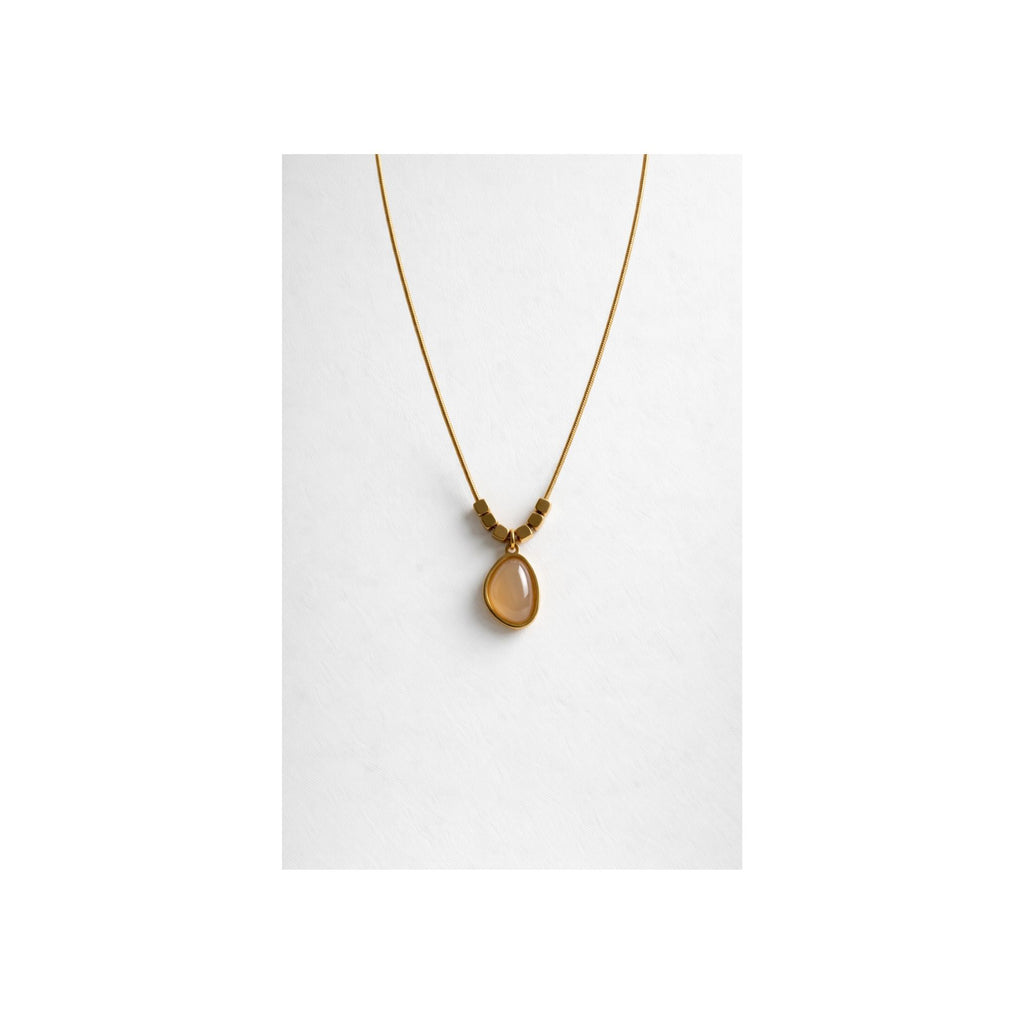 Aura Collection – Golden Glow Pendant Necklace