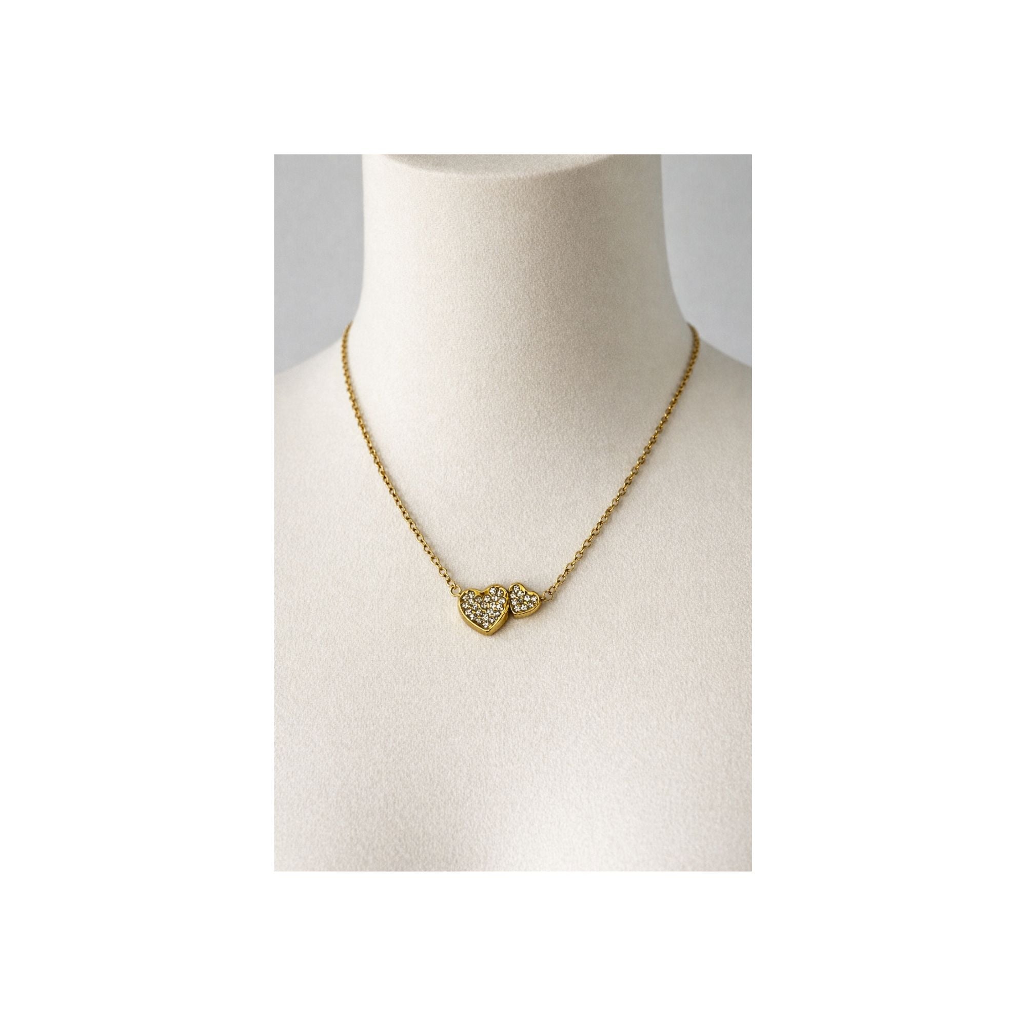 Duo Heart Sparkle Necklace