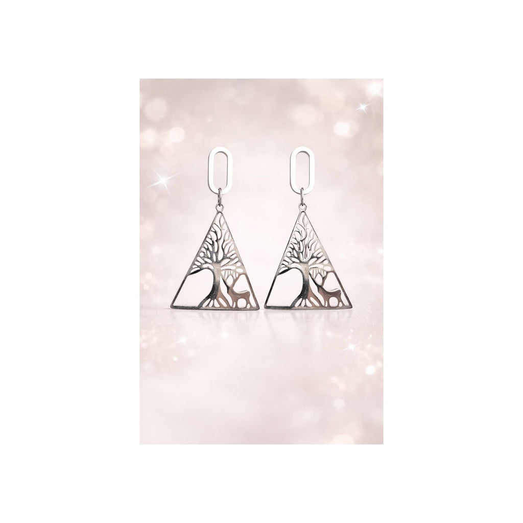 ✨ Tree of Edge Triangle Drop Earrings | Anti-Tarnish 316L SS ✨