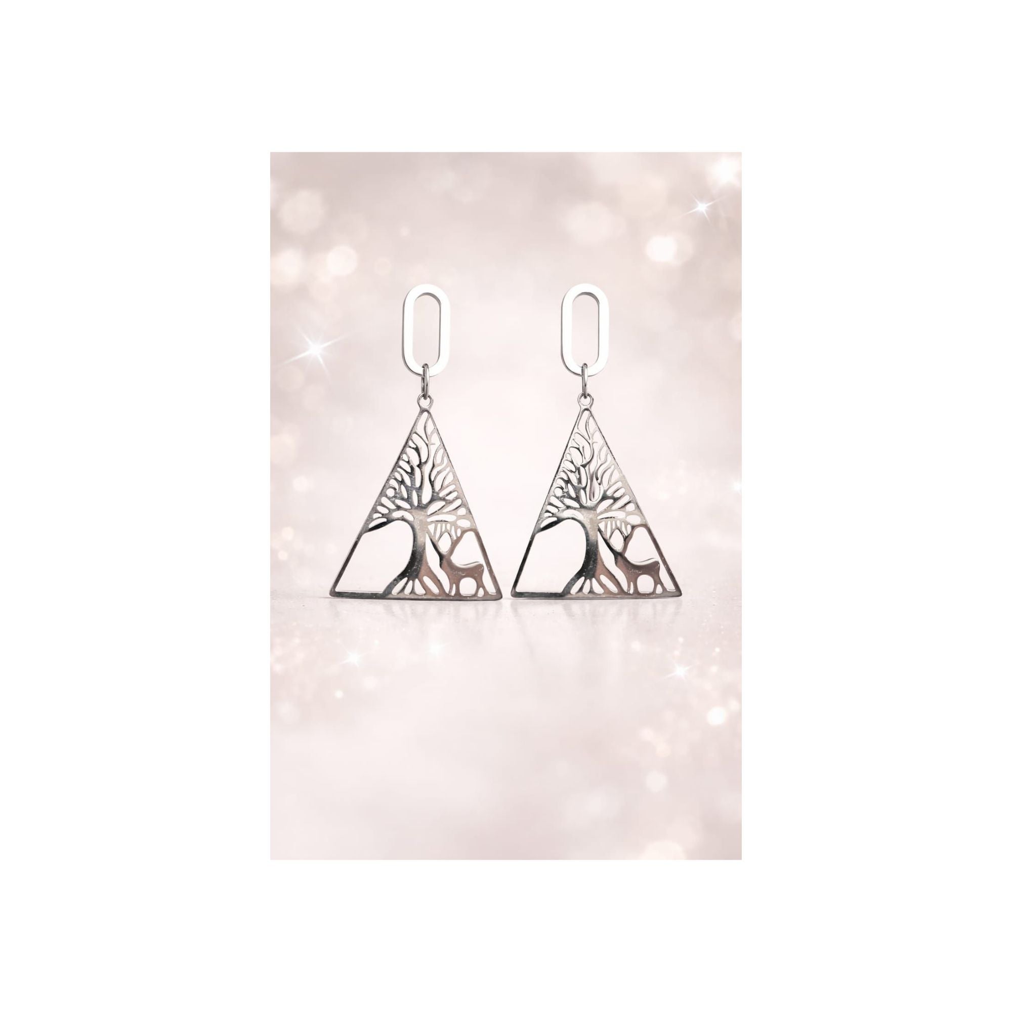 ✨ Tree of Edge Triangle Drop Earrings | Anti-Tarnish 316L SS ✨