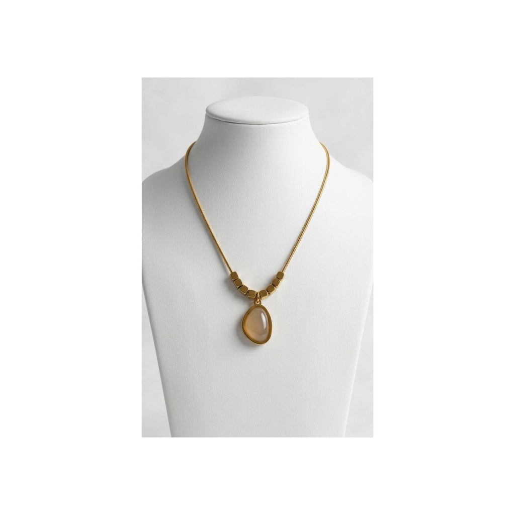 Aura Collection – Golden Glow Pendant Necklace