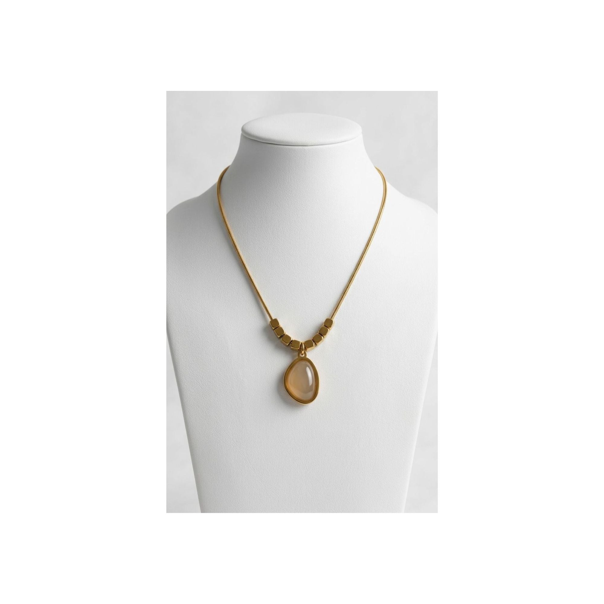 Aura Collection – Golden Glow Pendant Necklace