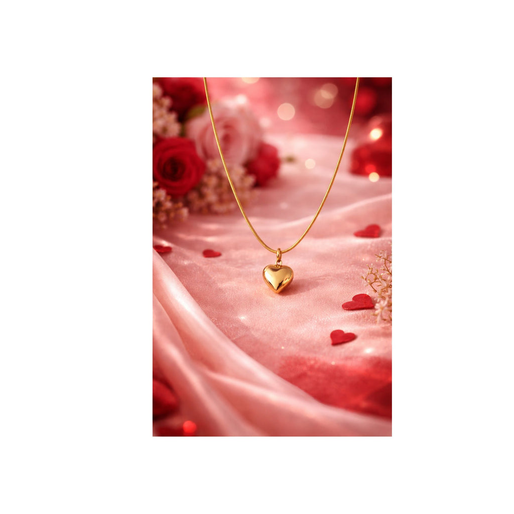 Golden Love Heart Necklace