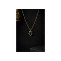 Midnight Oval Pendant Necklace