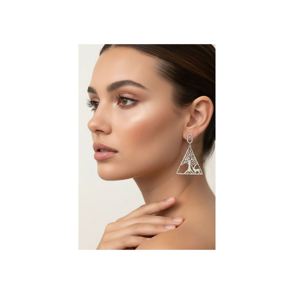 ✨ Tree of Edge Triangle Drop Earrings | Anti-Tarnish 316L SS ✨
