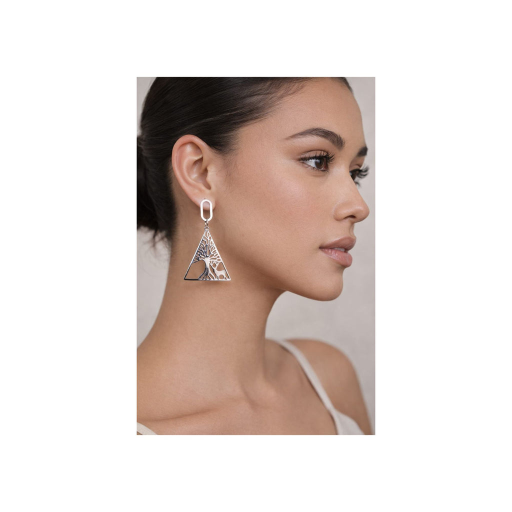 ✨ Tree of Edge Triangle Drop Earrings | Anti-Tarnish 316L SS ✨