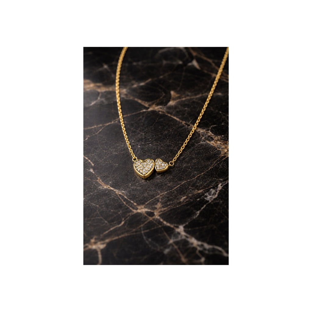 Duo Heart Sparkle Necklace