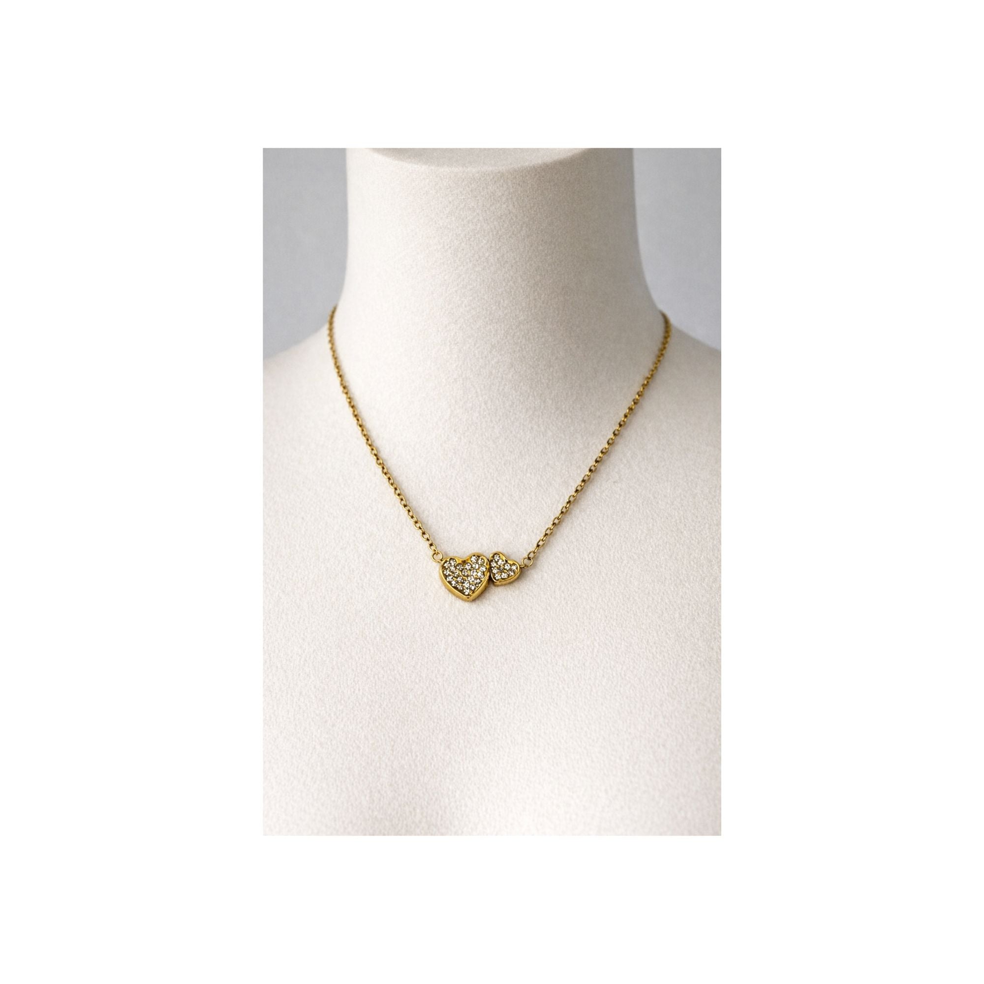 Duo Heart Sparkle Necklace