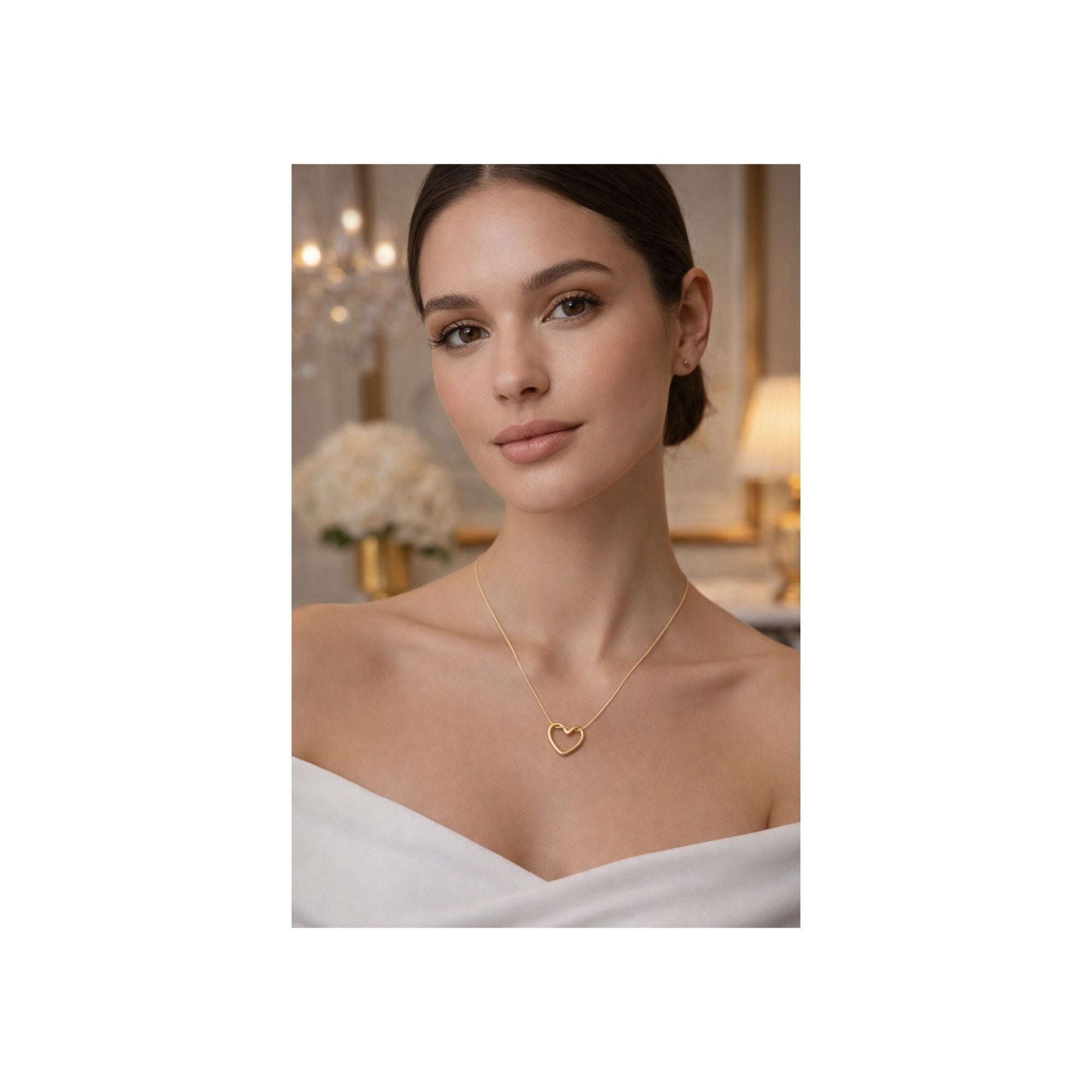 Double Heart Gold Necklace – Minimal & Romantic ✨