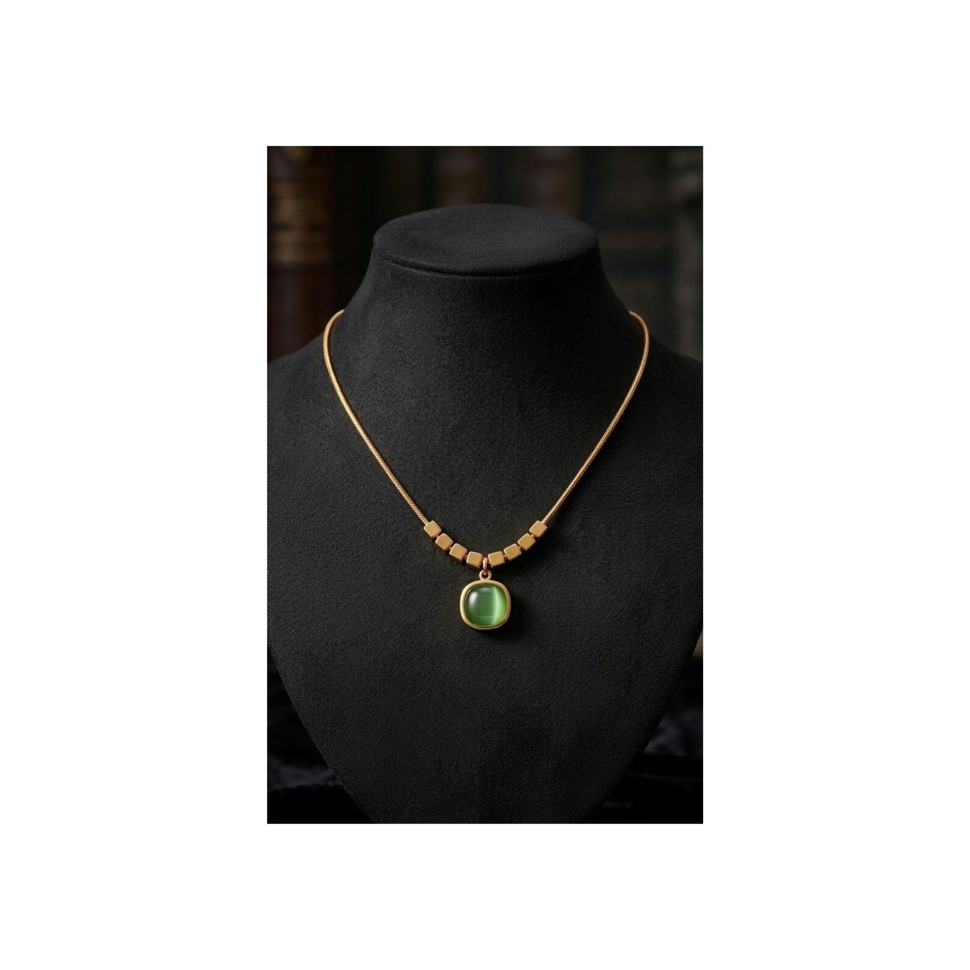 Aura Collection – Emerald Aura Pendant Necklace