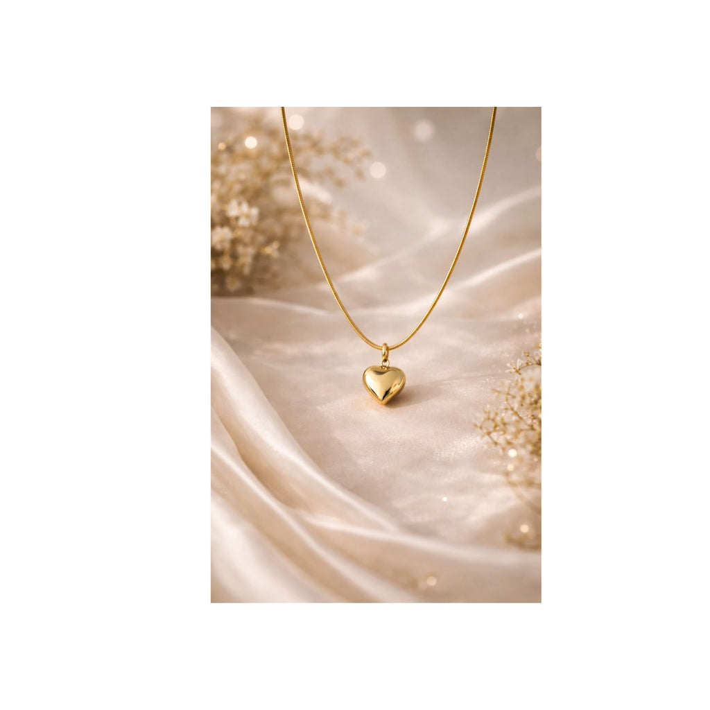 Golden Love Heart Necklace