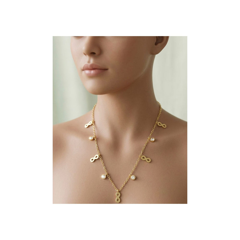 Infinity Spark Charm Necklace