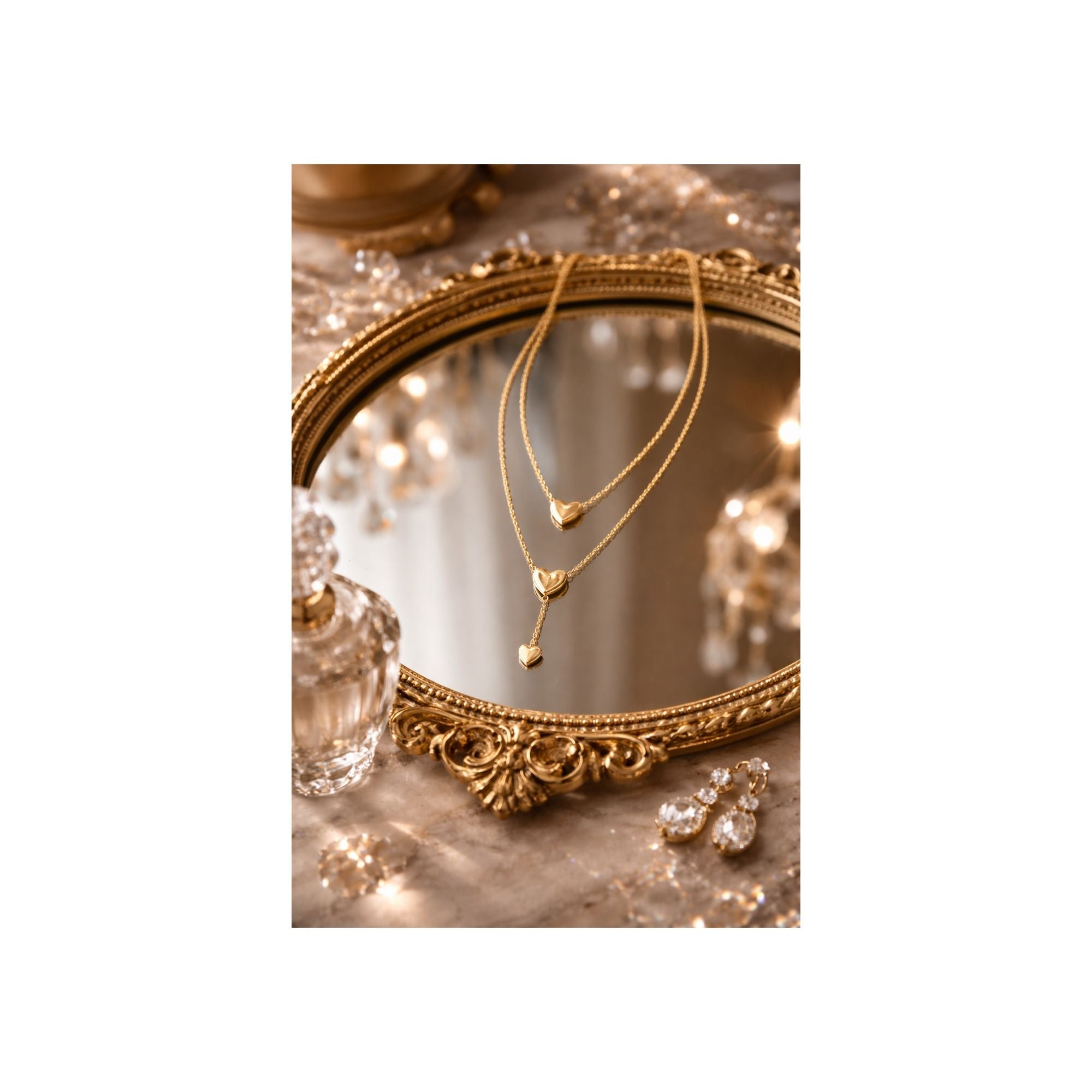 Layered Heart Necklace – Anti-Tarnish, Cute & Luxury