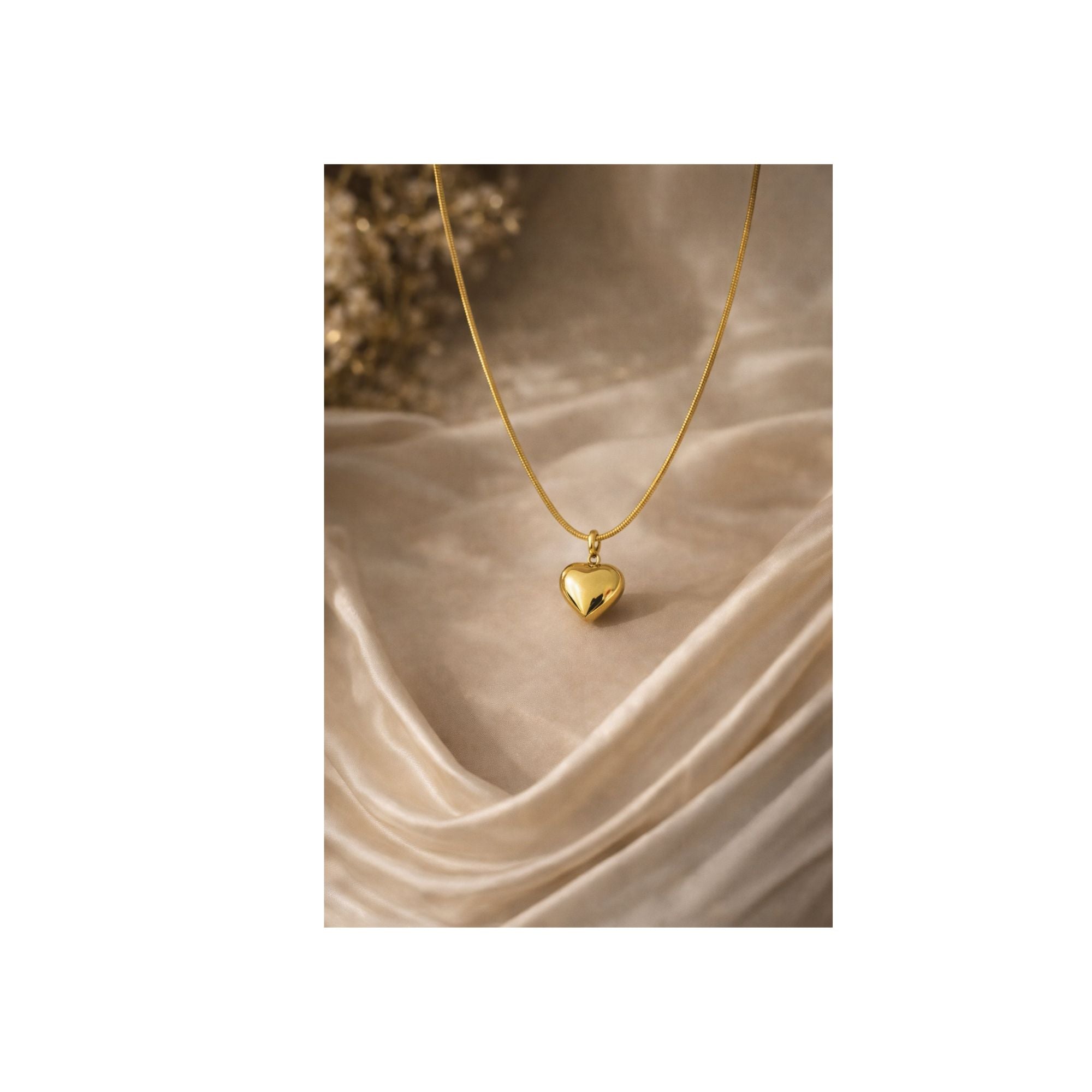 Golden Love Heart Necklace