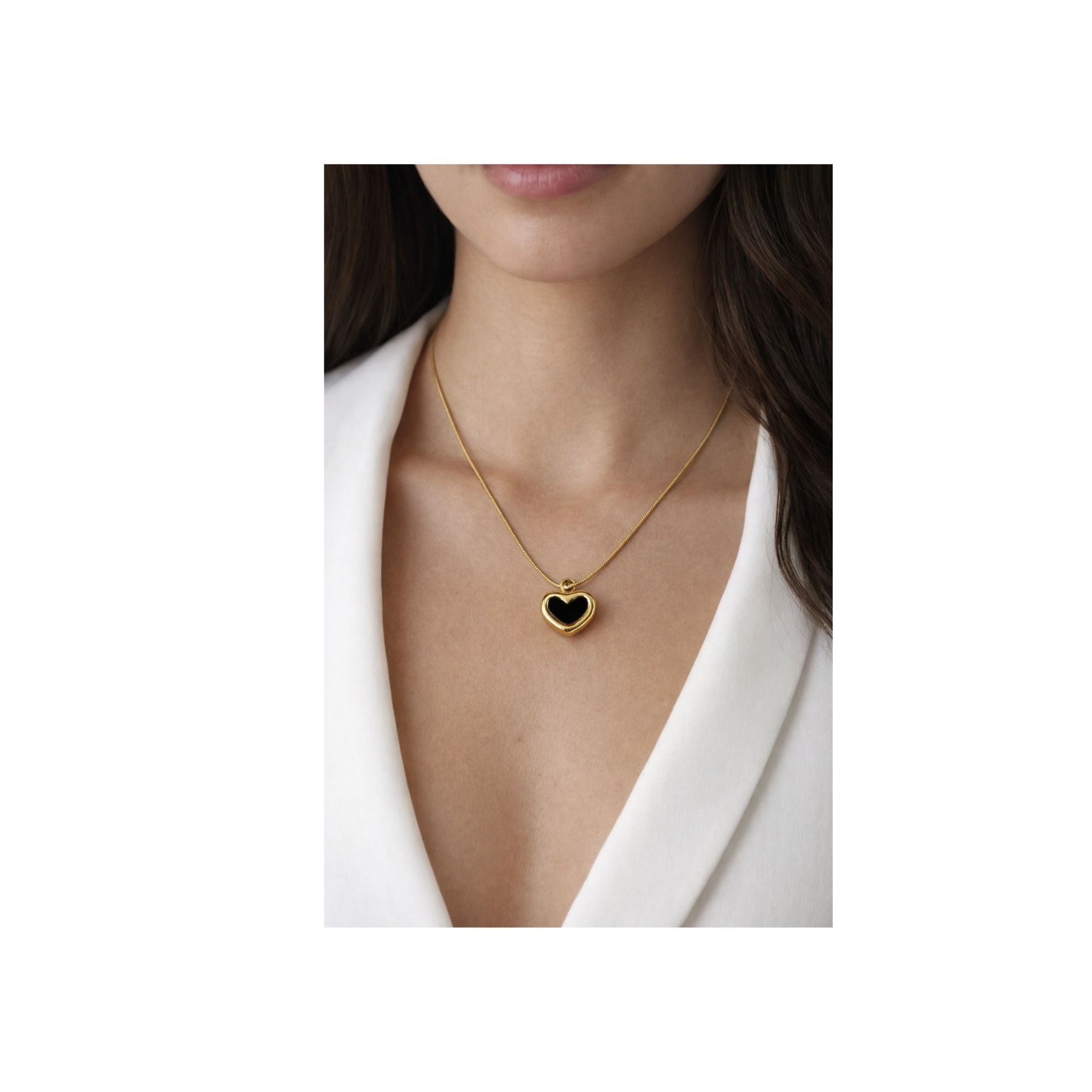 Midnight Heart Glow Necklace