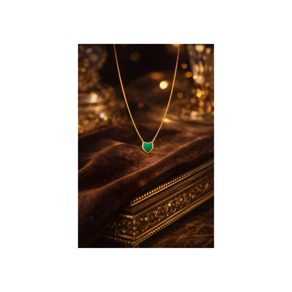Emerald Heart Pendant Necklace