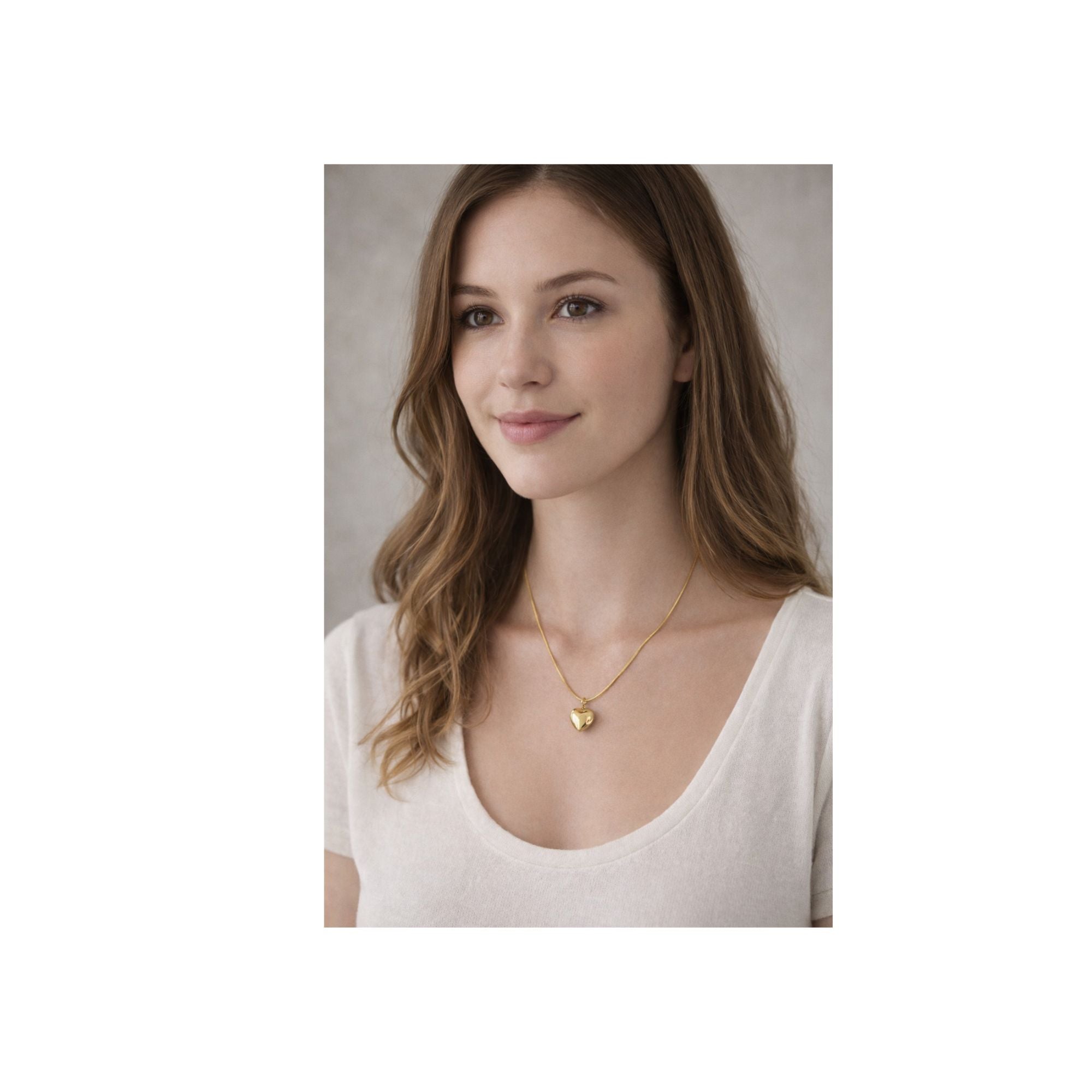 Golden Love Heart Necklace