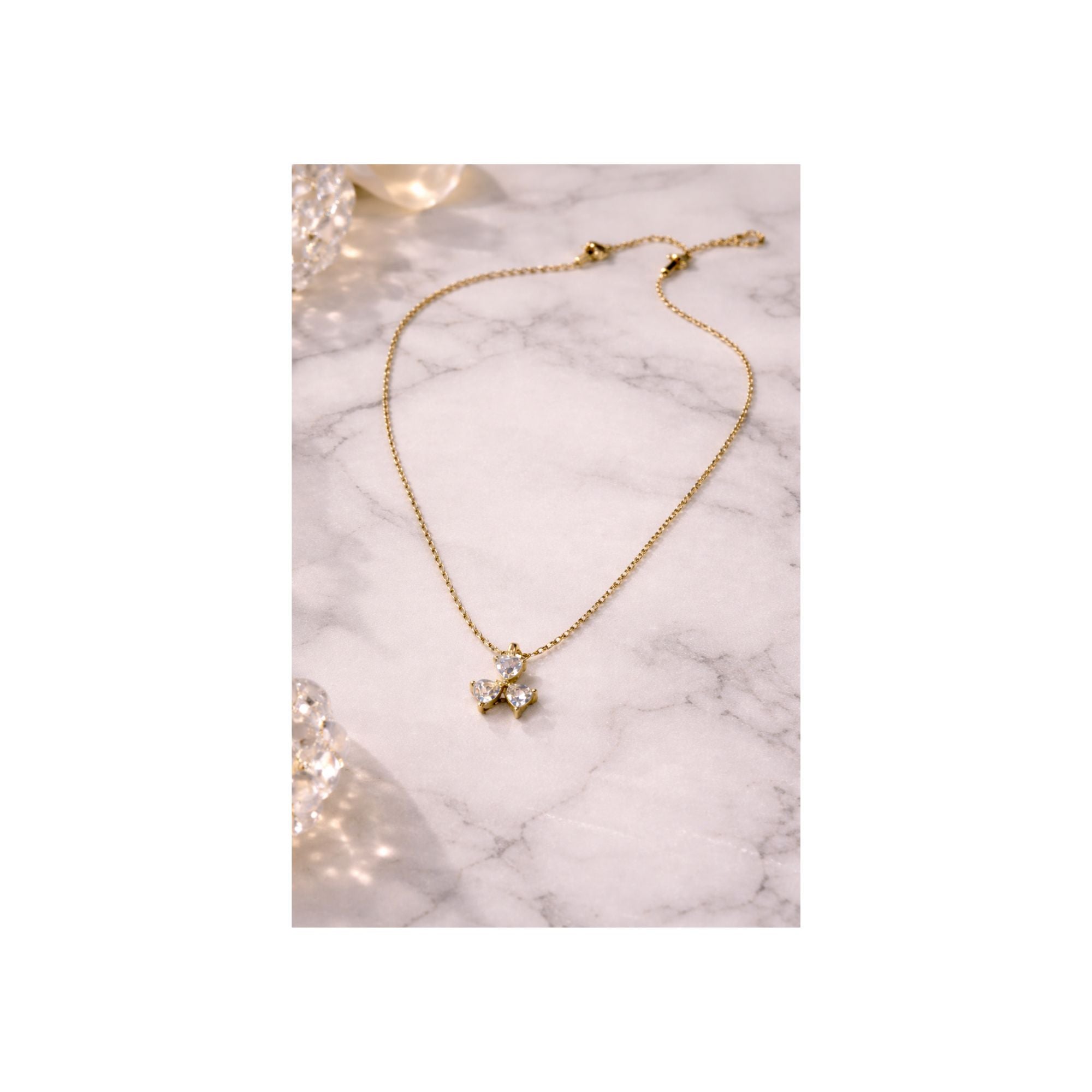 Crystal Blossom Pendant Necklace