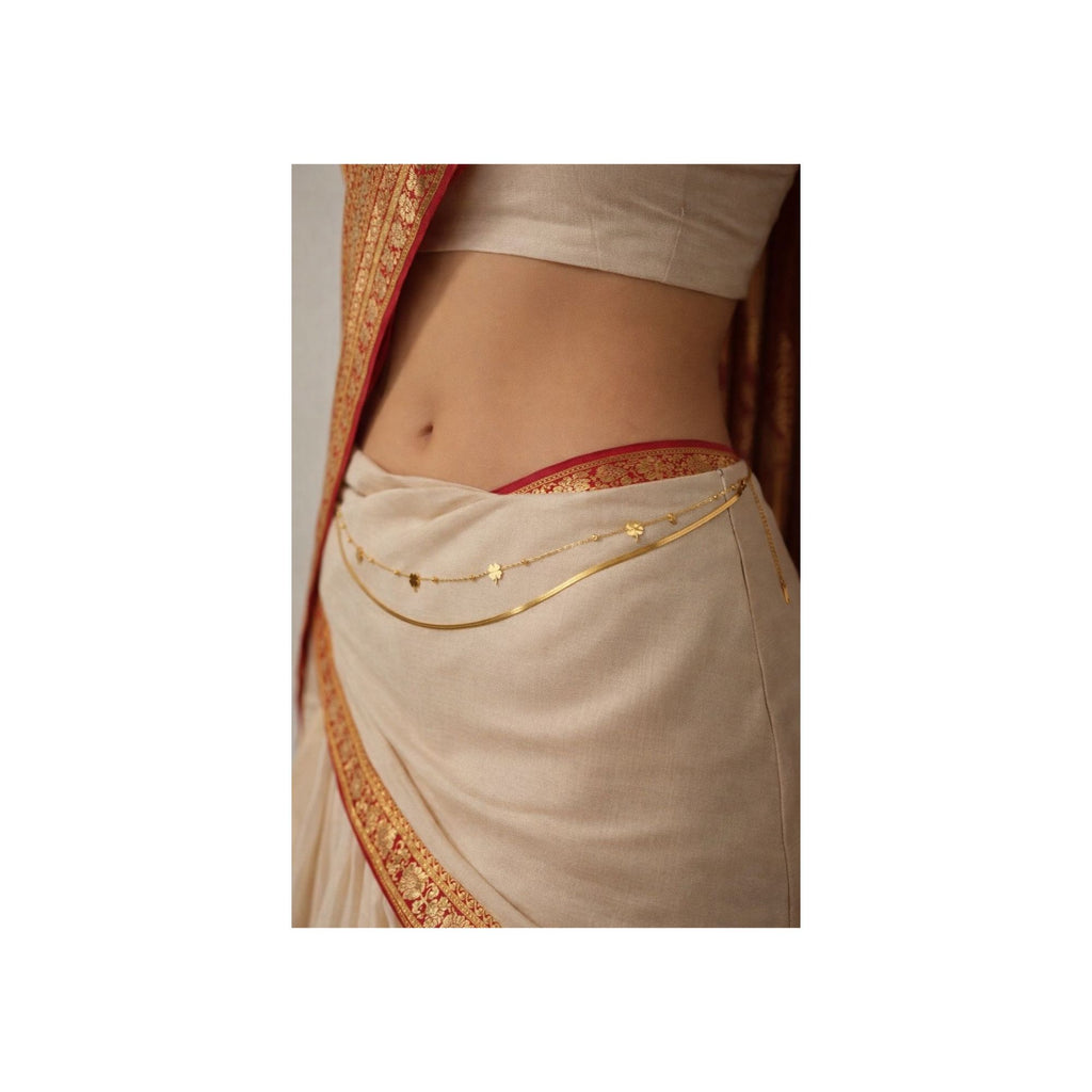 Golden Clover Anti-Tarnish Hip Chain — That Girl Energy ✨