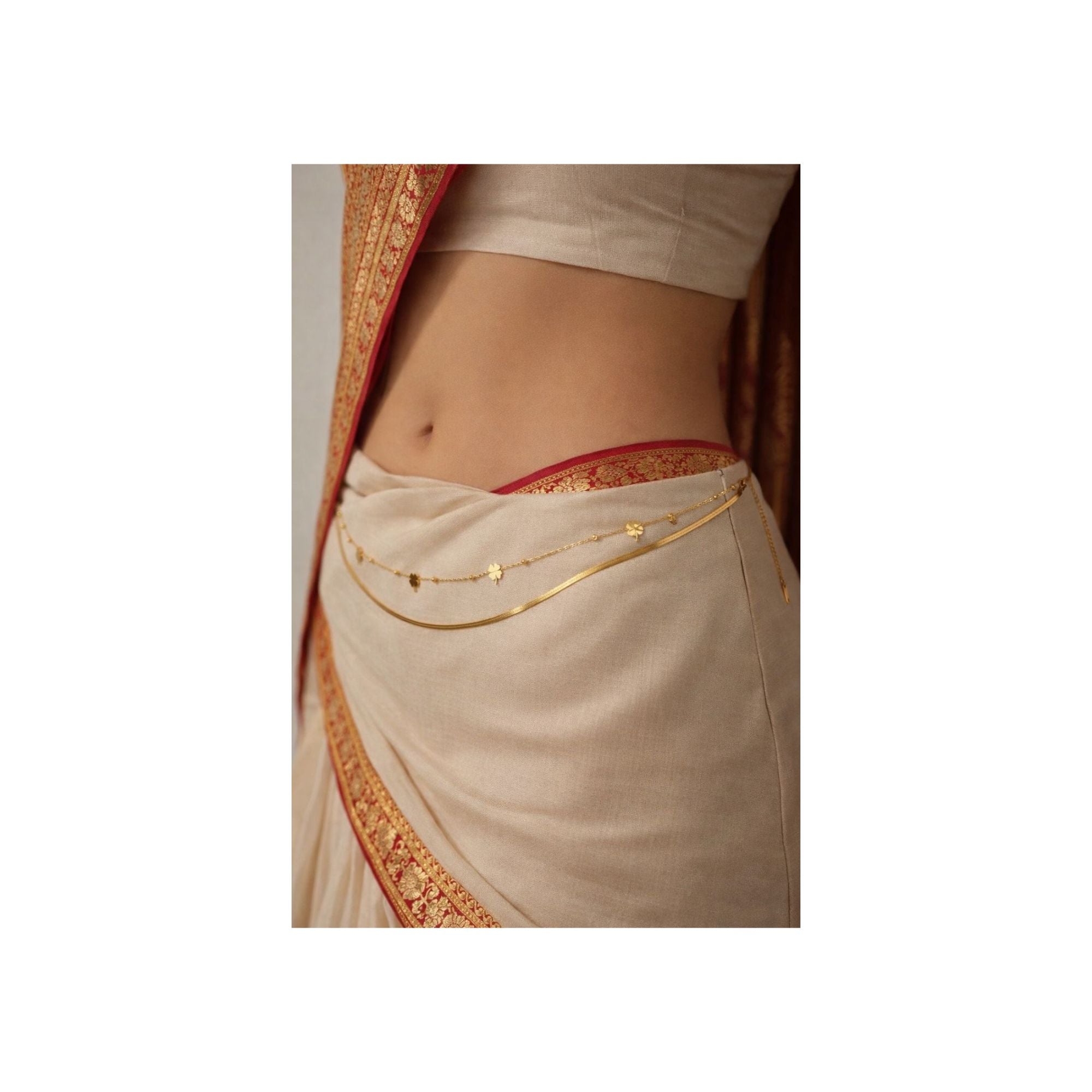 Golden Clover Anti-Tarnish Hip Chain — That Girl Energy ✨