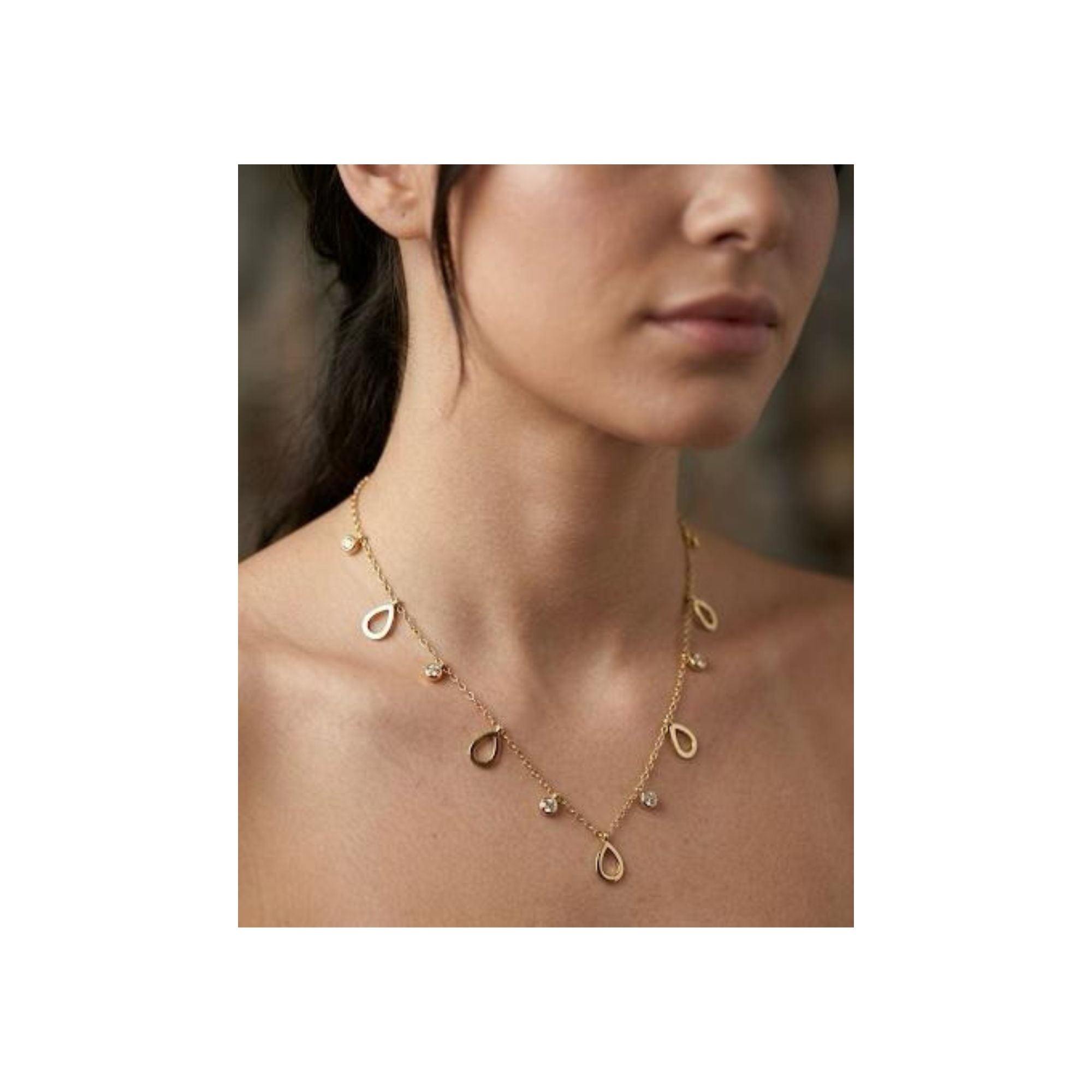 Mini Drop Charm Necklace – Anti-Tarnish, Dainty & Trendy