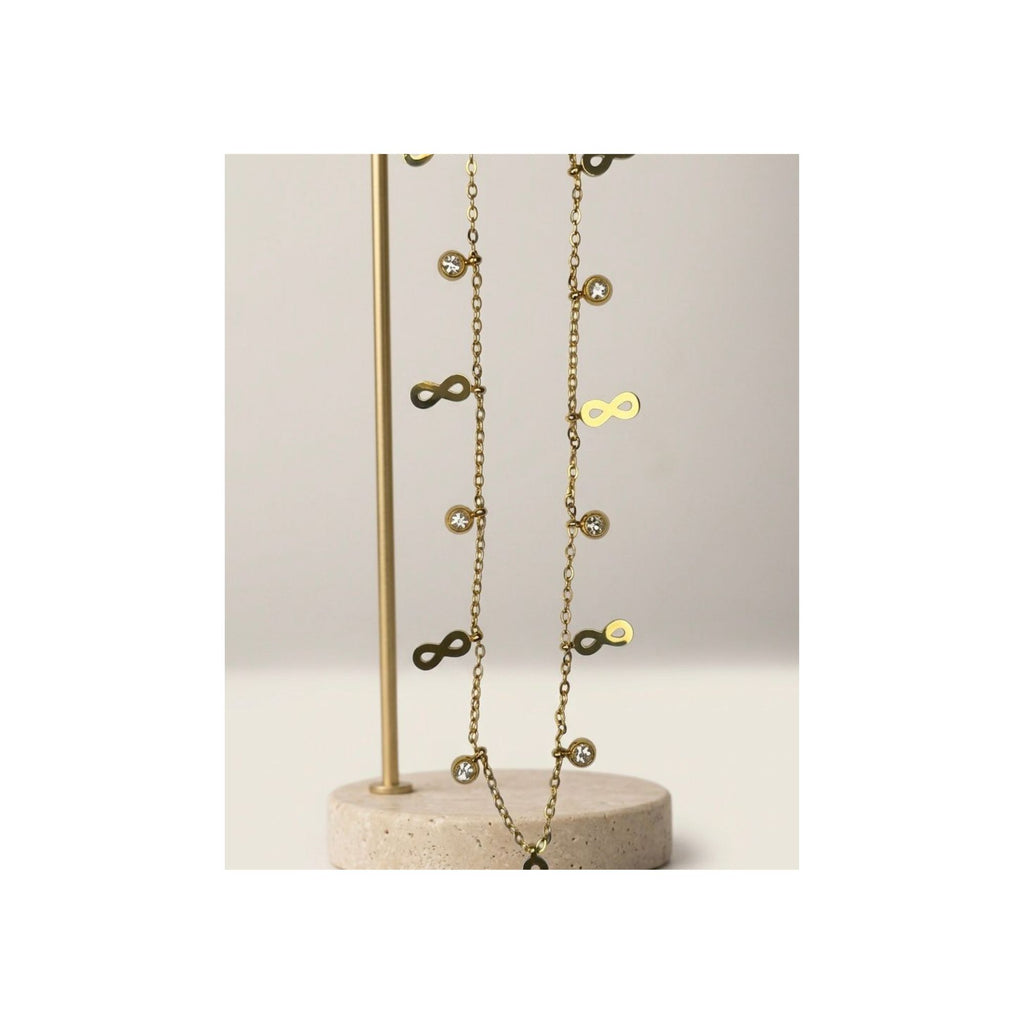 Infinity Spark Charm Necklace
