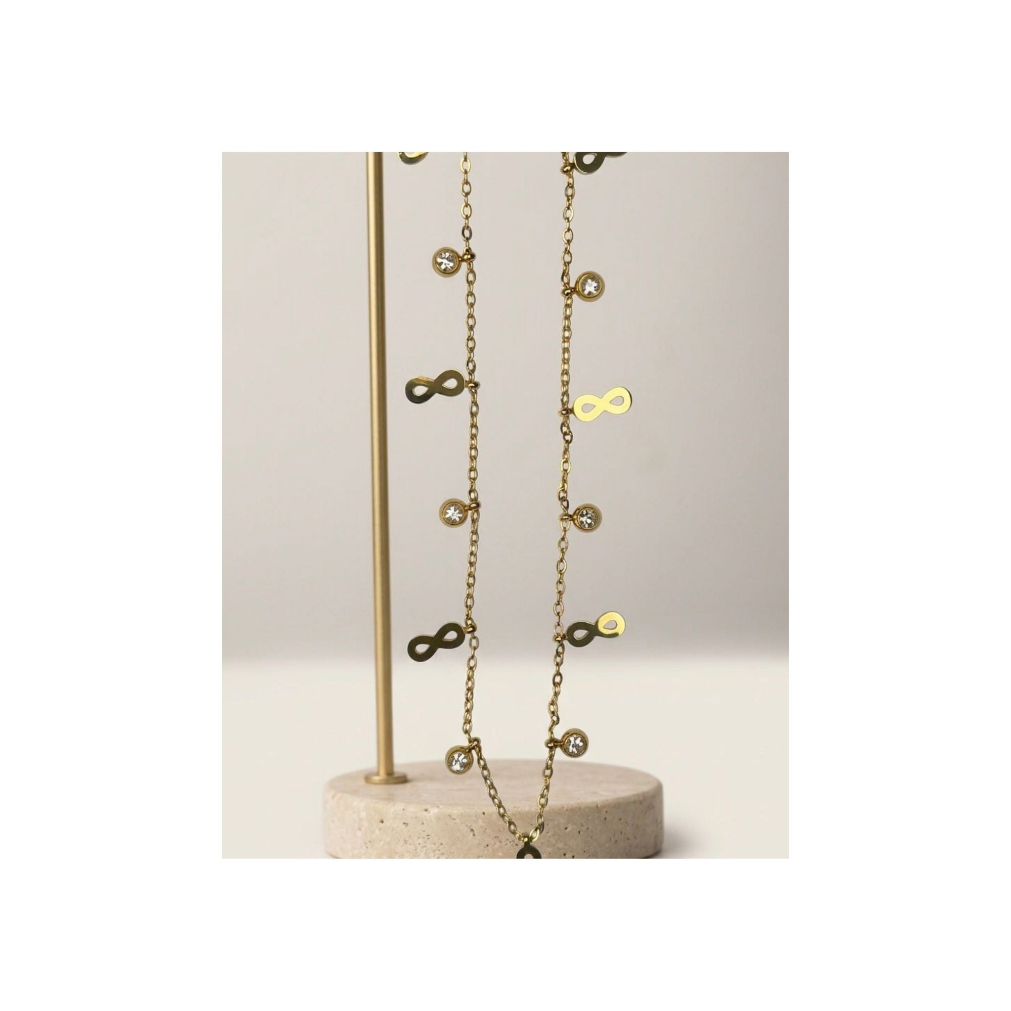 Infinity Spark Charm Necklace