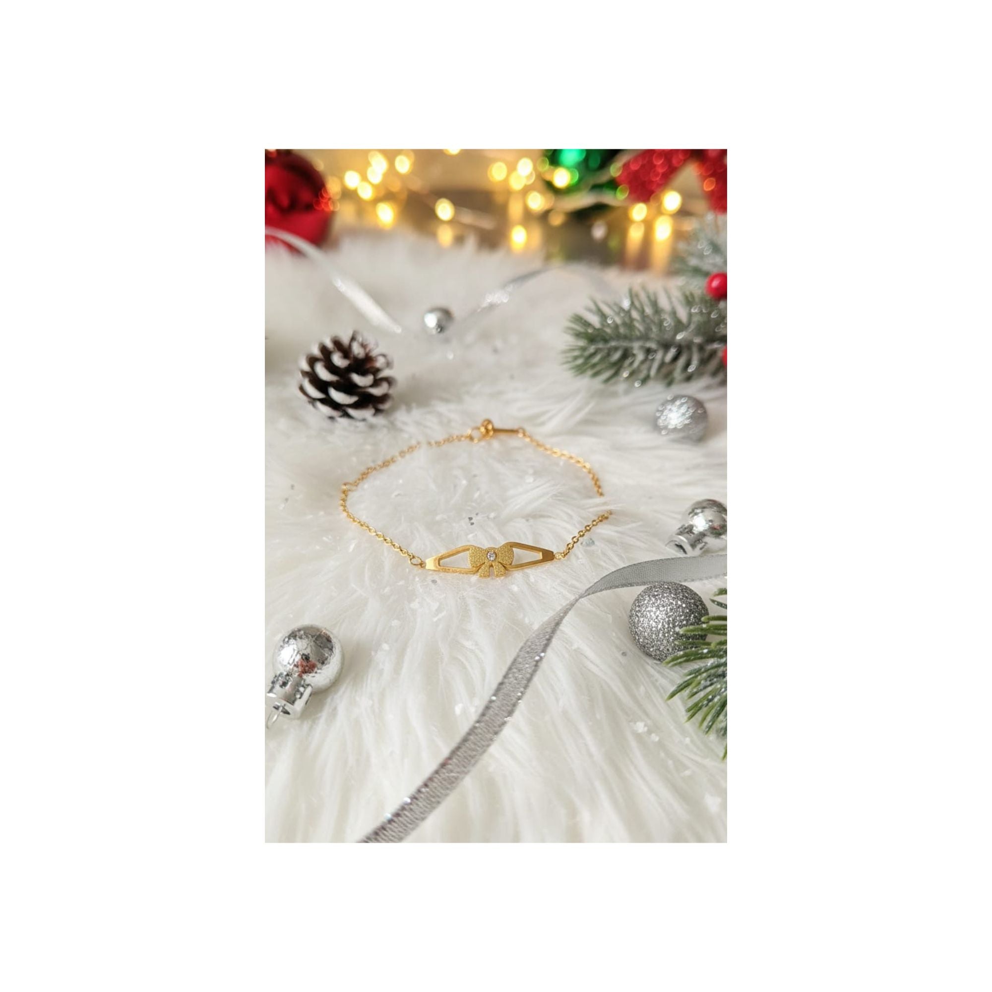 🎀 Golden Bow Anti-Tarnish Bracelet 316L
