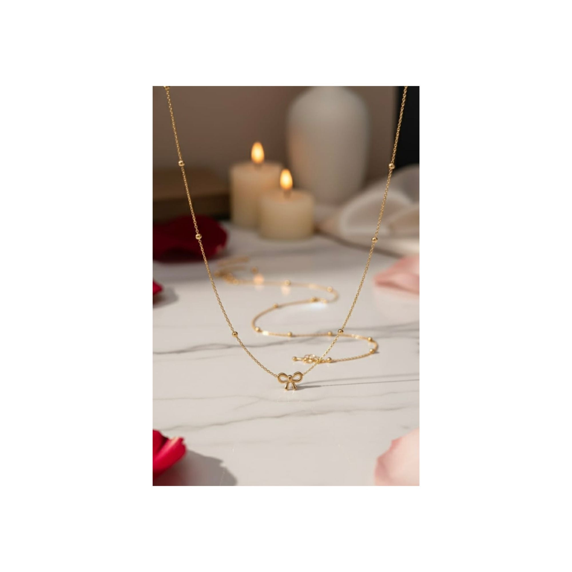 ✨ Bow Babe Anti-Tarnish Gold Necklace — Everyday Cute ✨