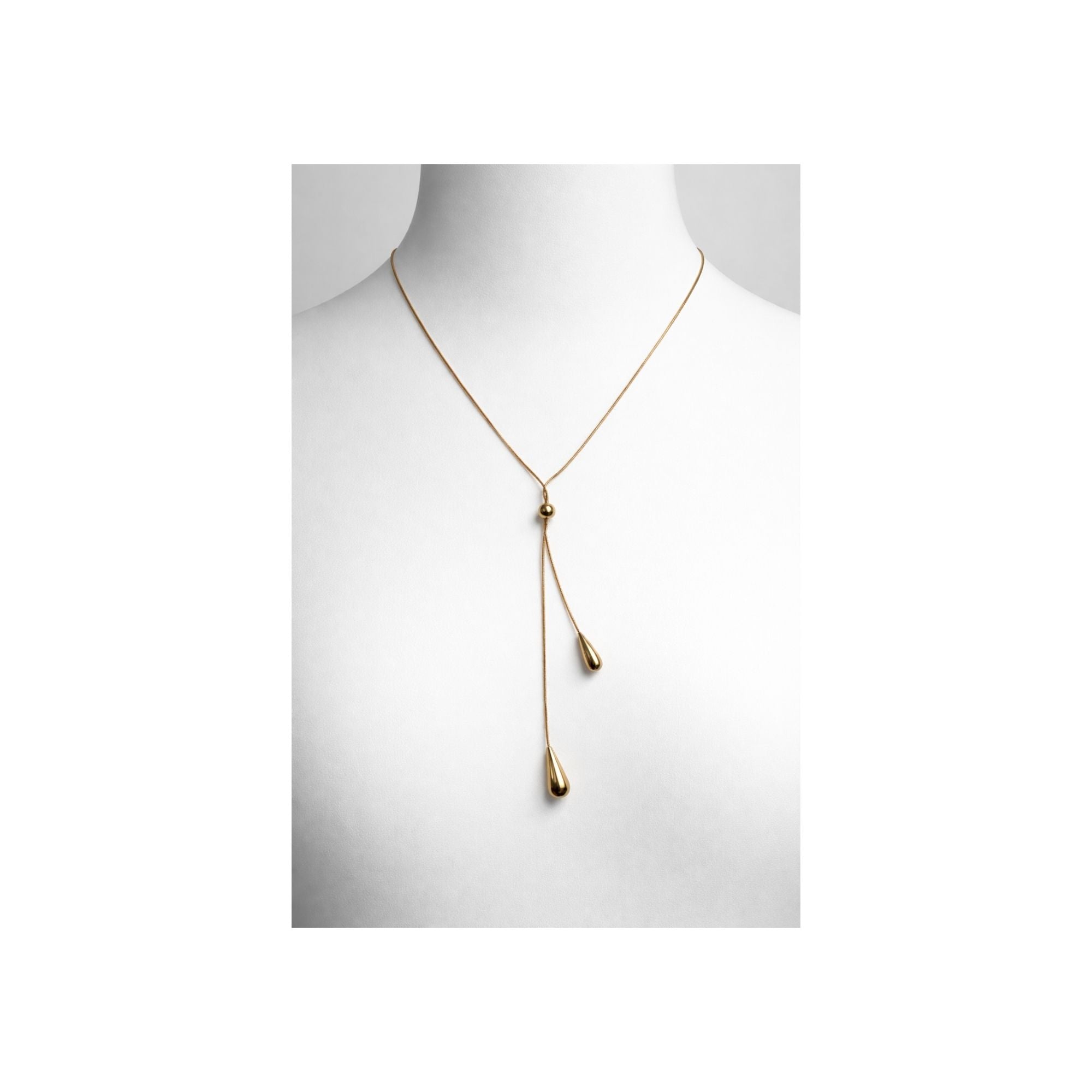 Drip Drop Lariat Necklace – Minimal, Sleek & Trendy