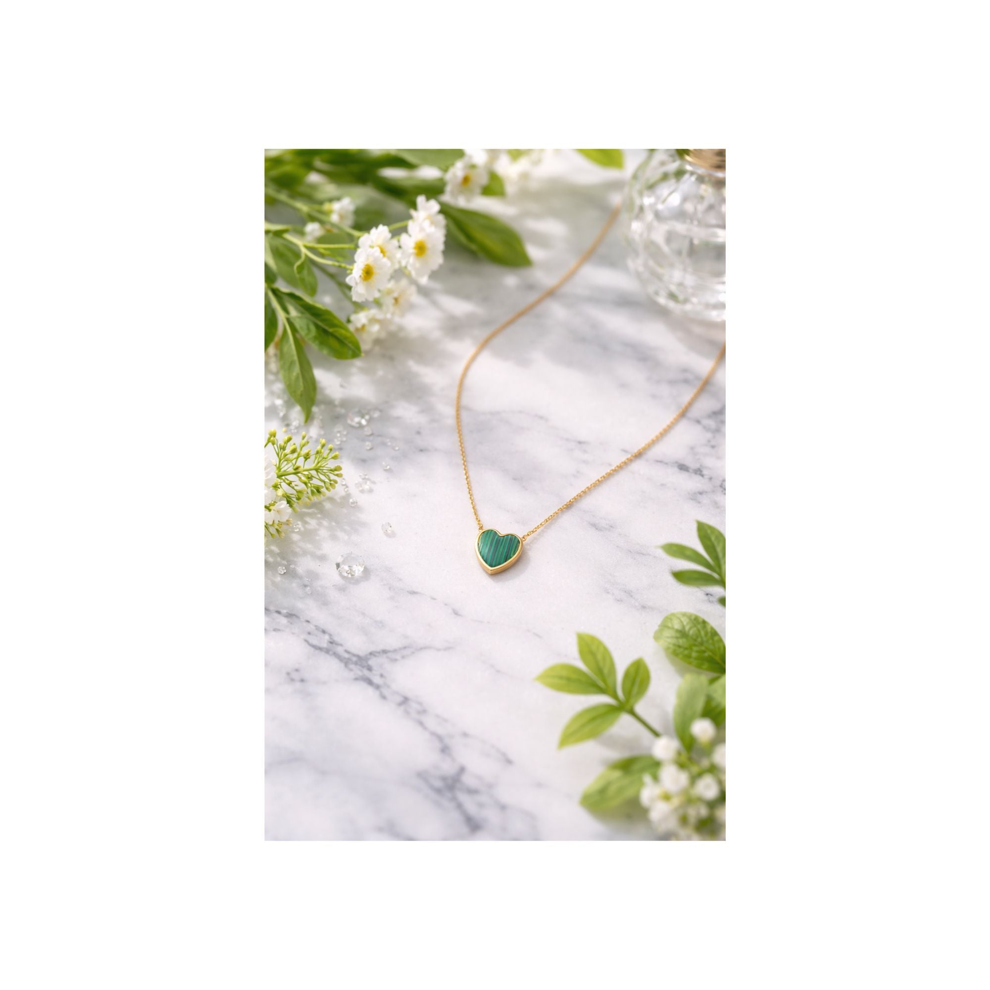 Emerald Heart Pendant Necklace