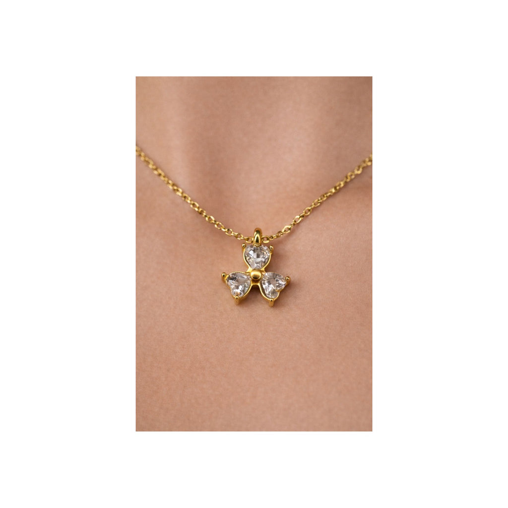 Crystal Blossom Pendant Necklace