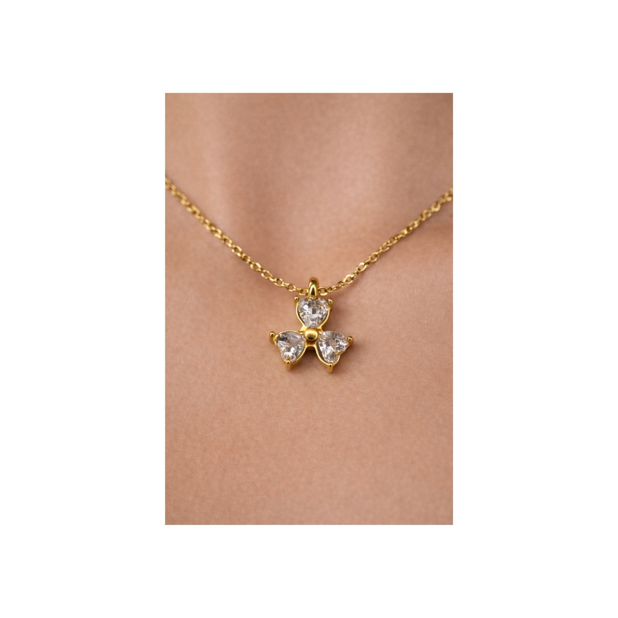 Crystal Blossom Pendant Necklace
