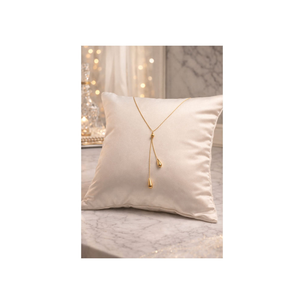 Drip Drop Lariat Necklace – Minimal, Sleek & Trendy