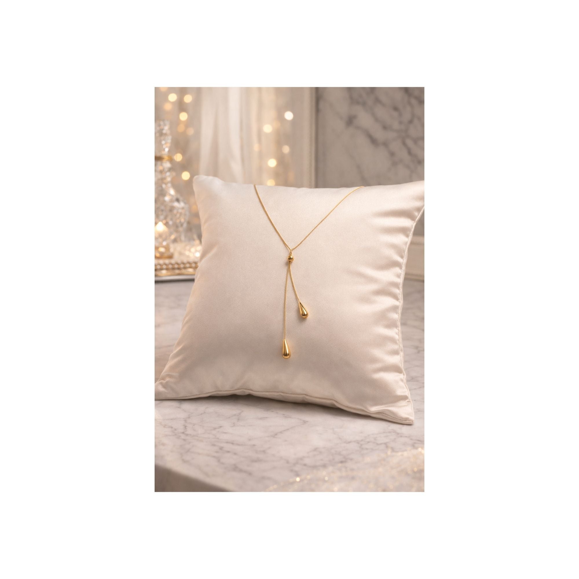 Drip Drop Lariat Necklace – Minimal, Sleek & Trendy