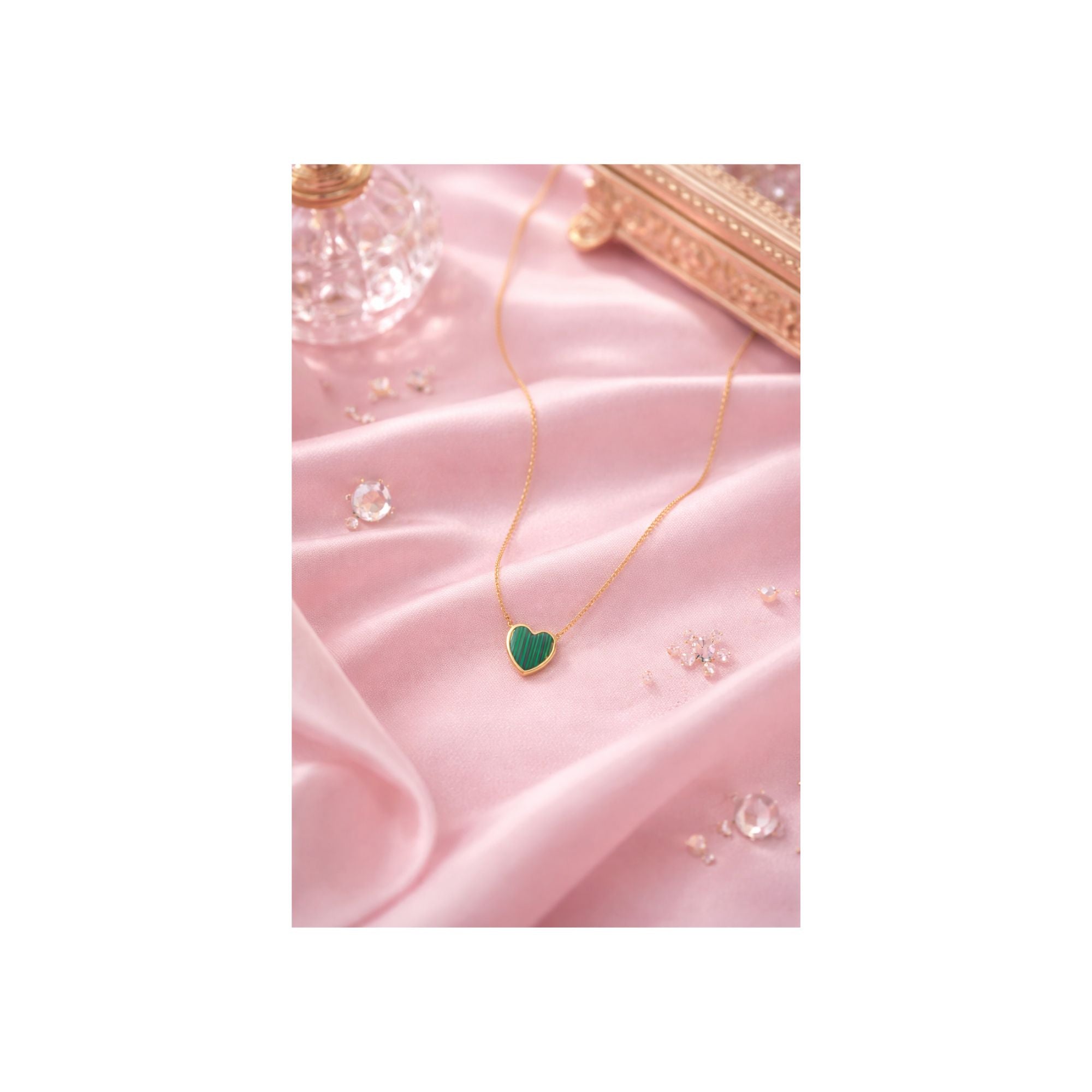 Emerald Heart Pendant Necklace