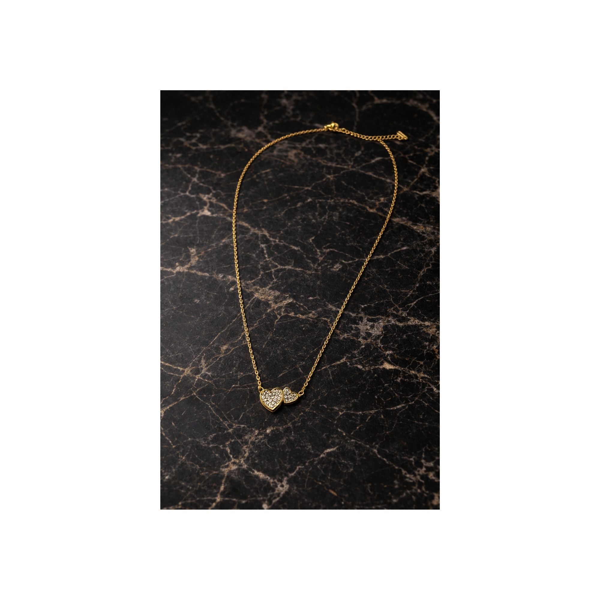 Duo Heart Sparkle Necklace