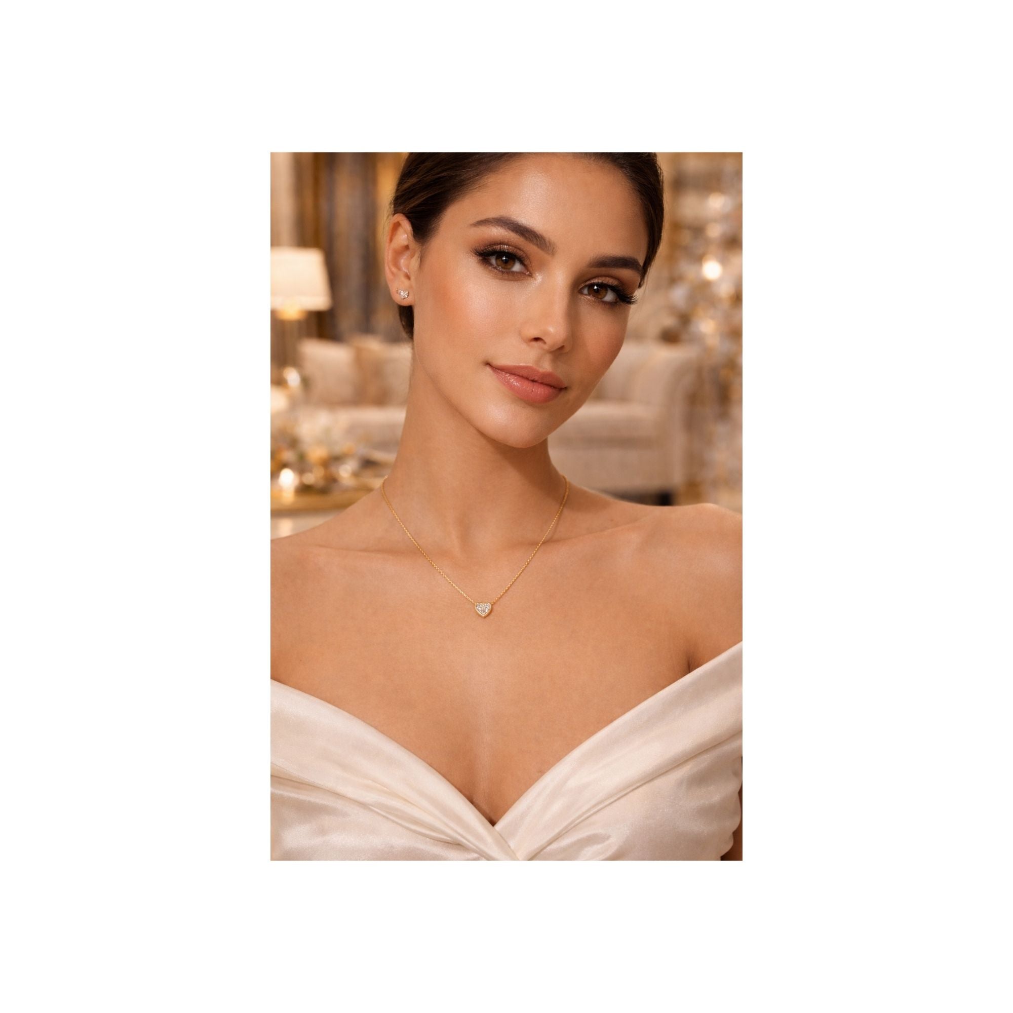 Iced Heart Pendant Necklace – Cute, Classy & Trendy 💎✨