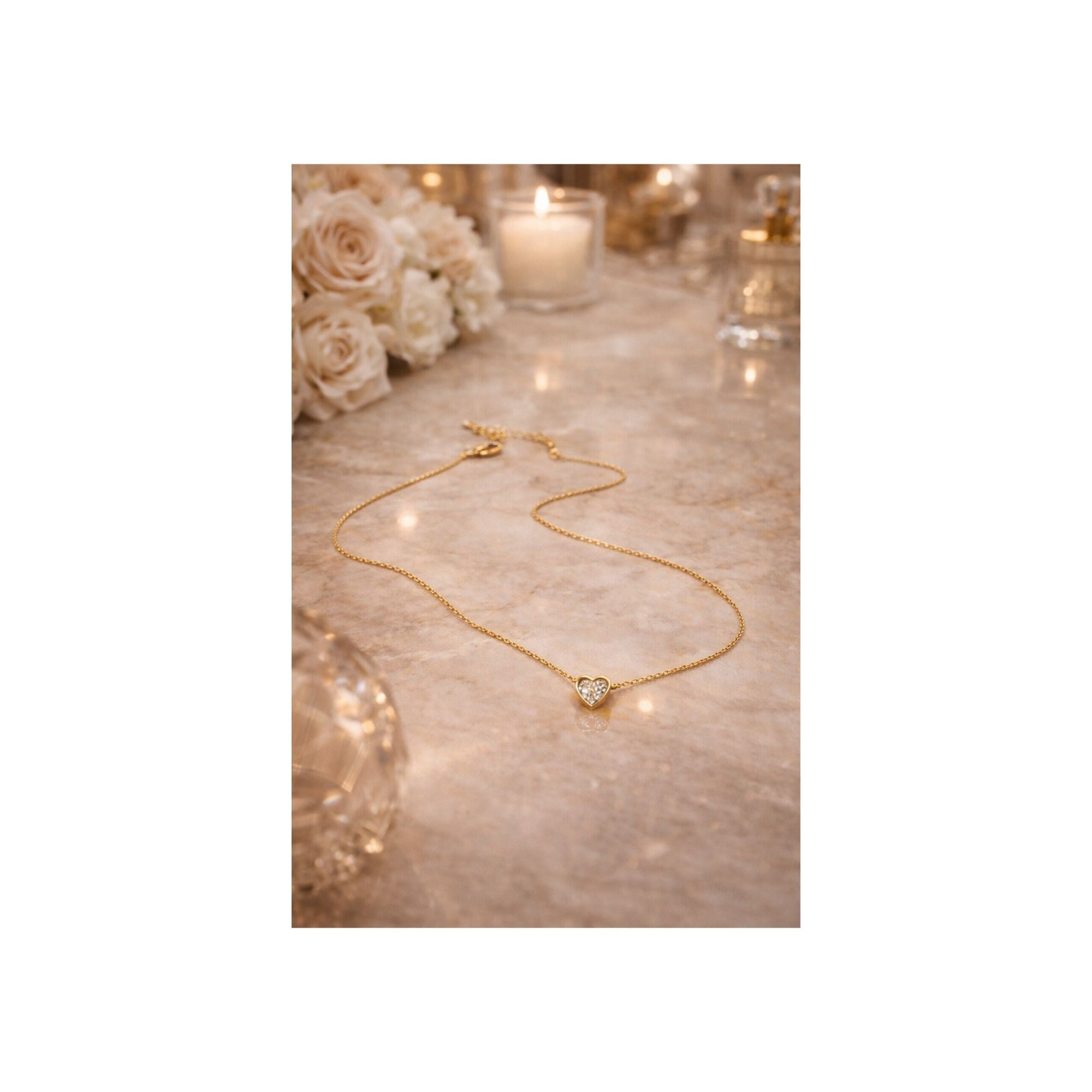 Iced Heart Pendant Necklace – Cute, Classy & Trendy 💎✨