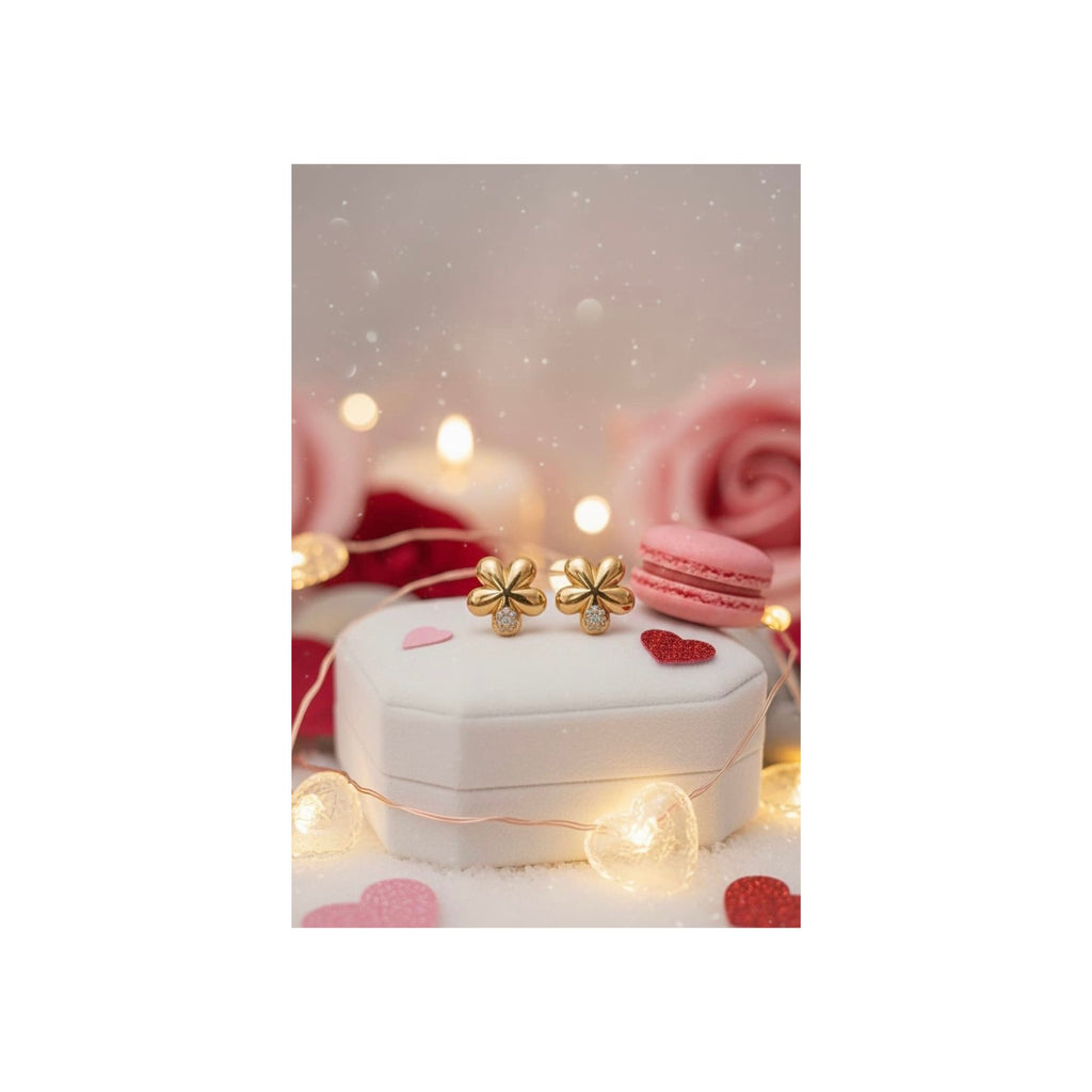 Golden Bloom Stud Earrings-— Anti-Tarnish 316L Stainless Steel 🌼✨