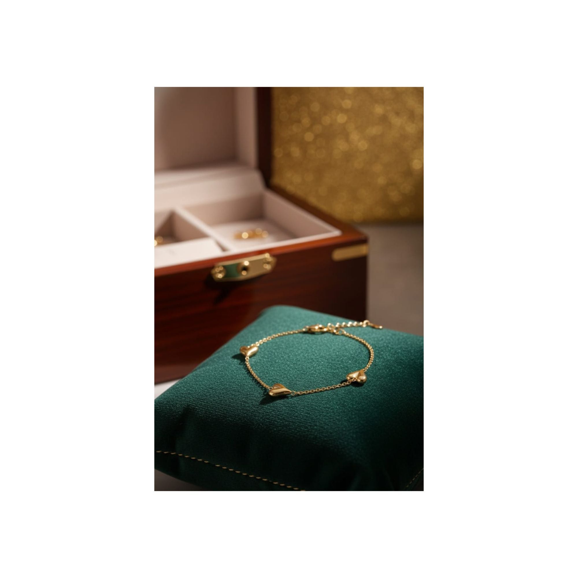 💛 Gold Heart Anti-Tarnish Chain Bracelet 💛