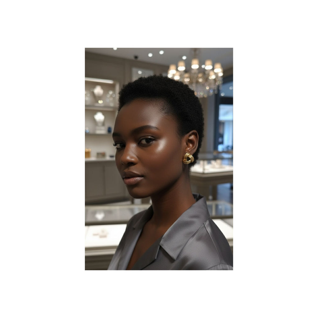 Chunky Gold Knot Hoop Earrings – Anti-Tarnish 316L Stainless Steel