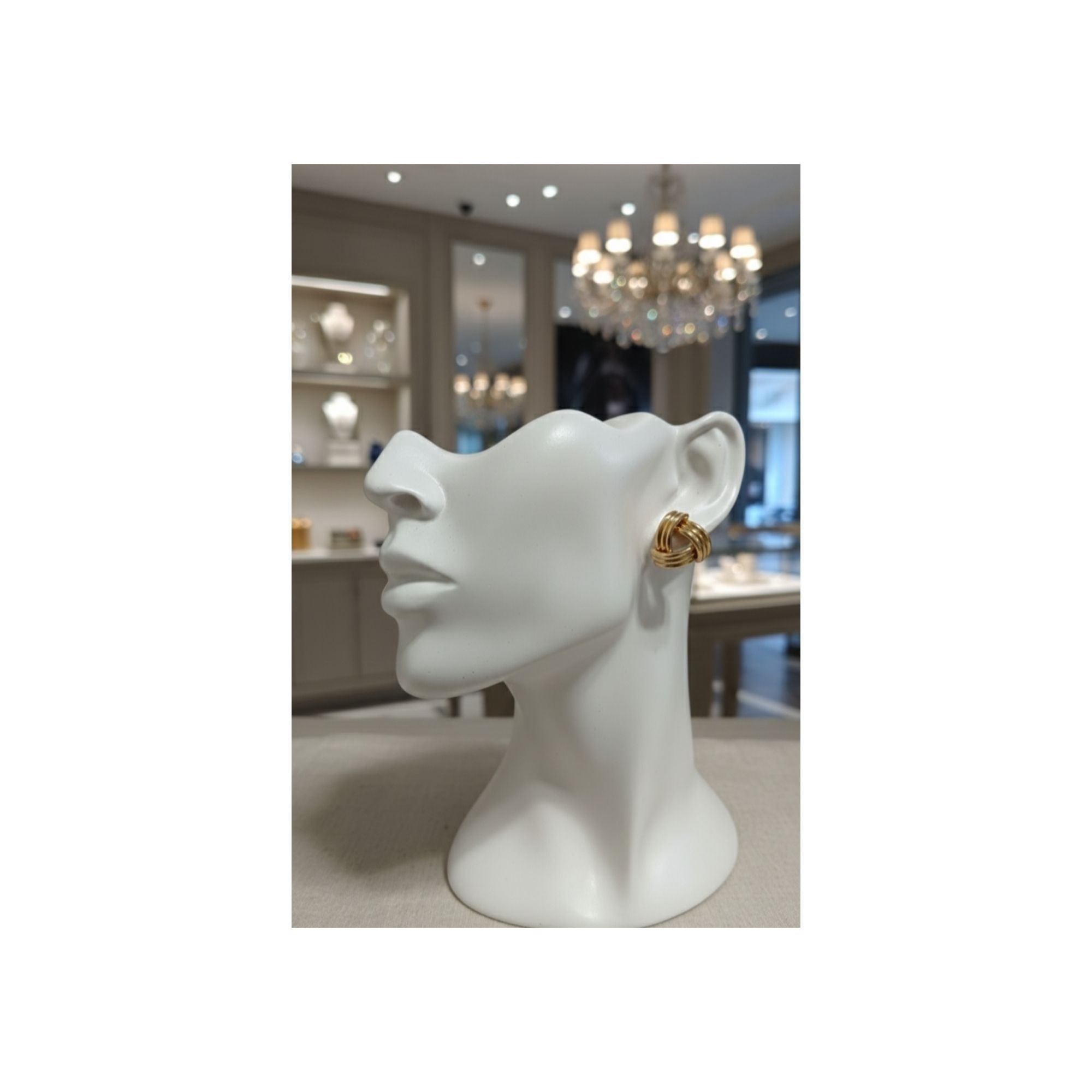 Chunky Gold Knot Hoop Earrings – Anti-Tarnish 316L Stainless Steel