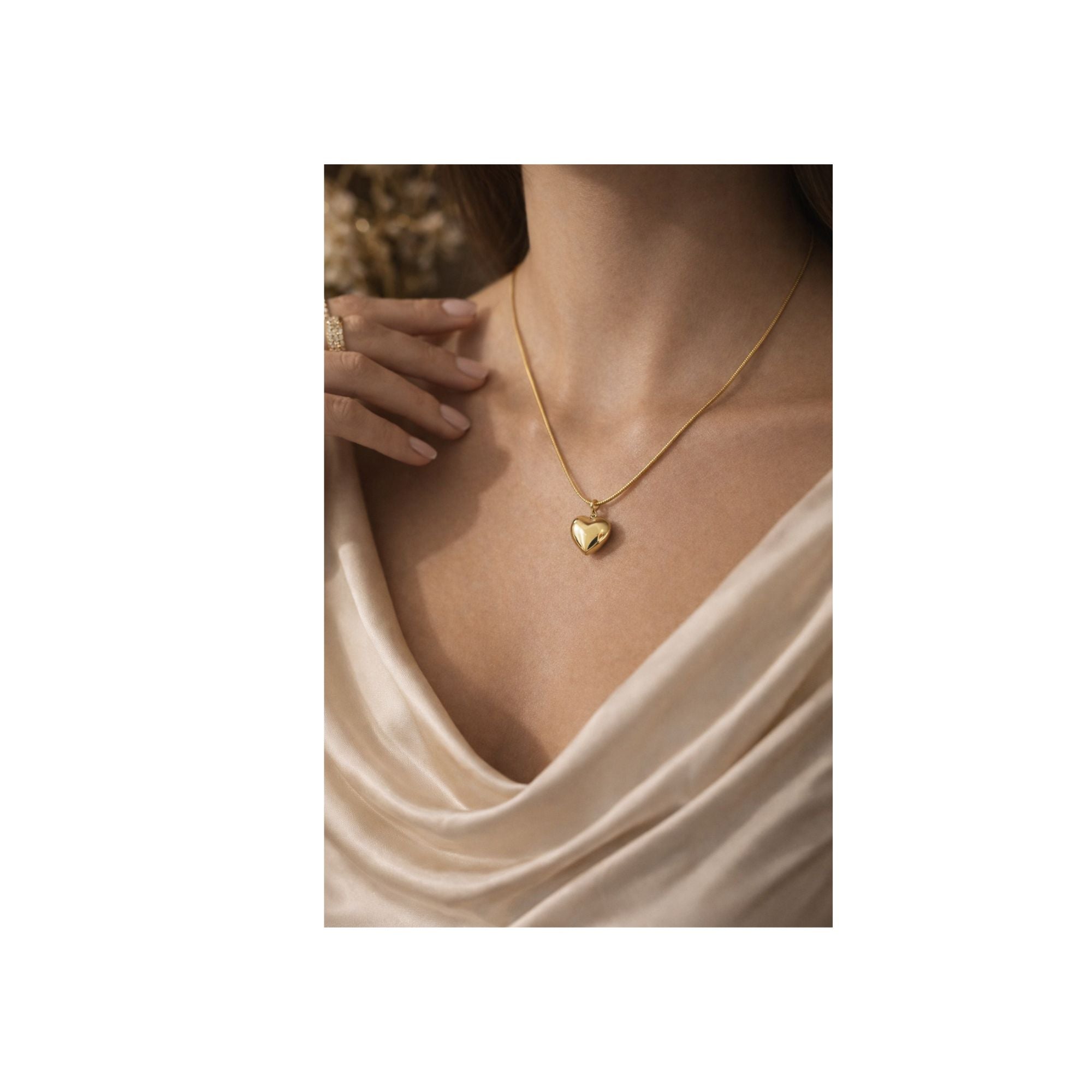Golden Love Heart Necklace