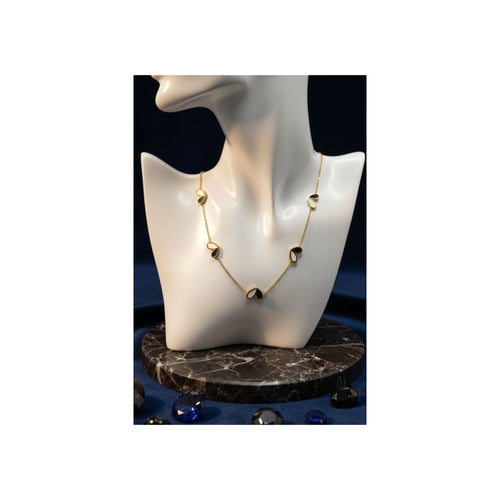 Black & White Mini Heart Necklace – Anti-Tarnish & Trendy 🖤🤍