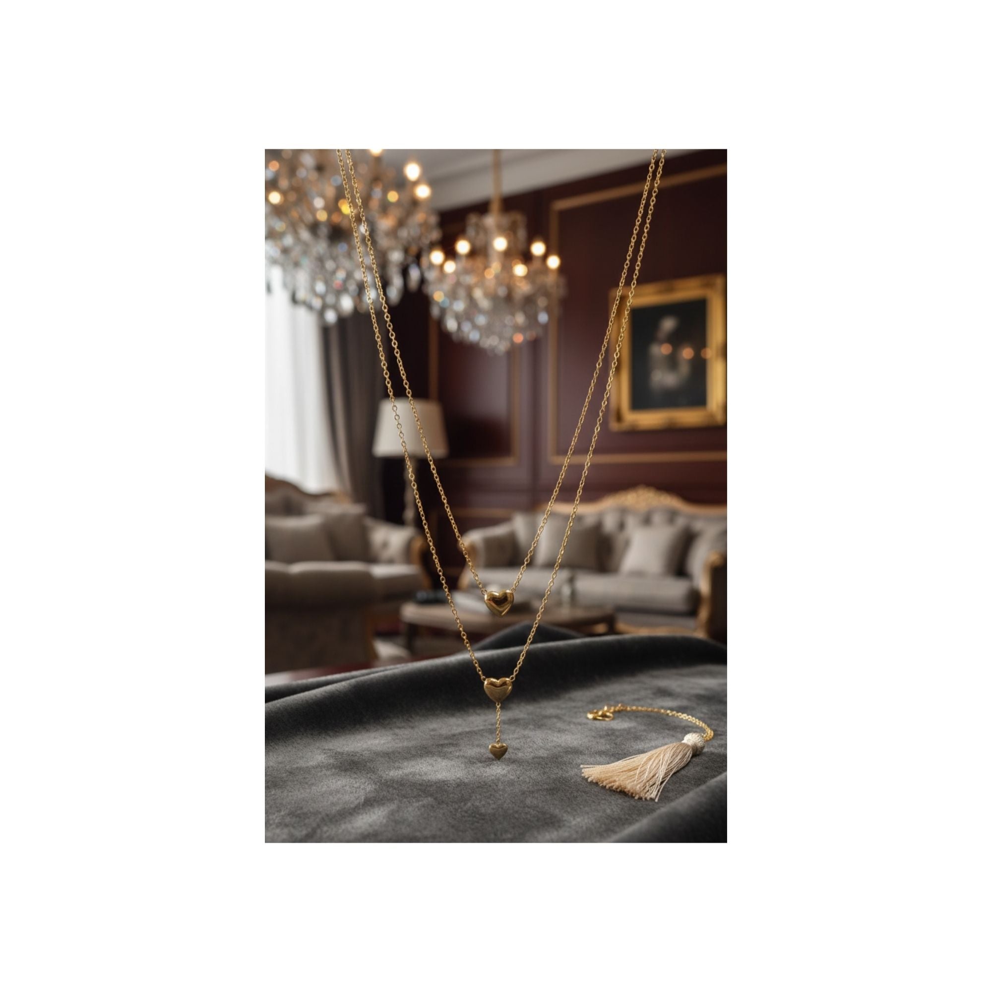 Layered Heart Necklace – Anti-Tarnish, Cute & Luxury