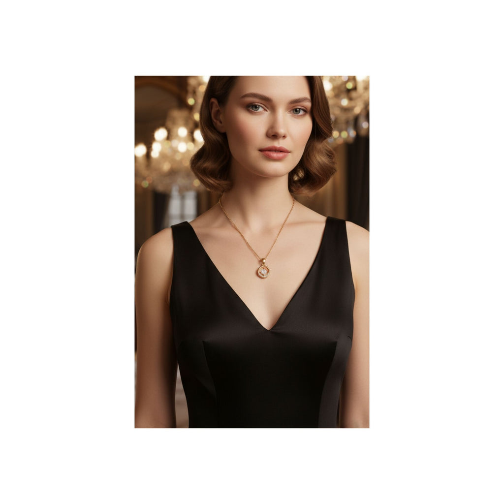 Halo Spark Pendant Necklace – Icy, Elegant & On-Trend