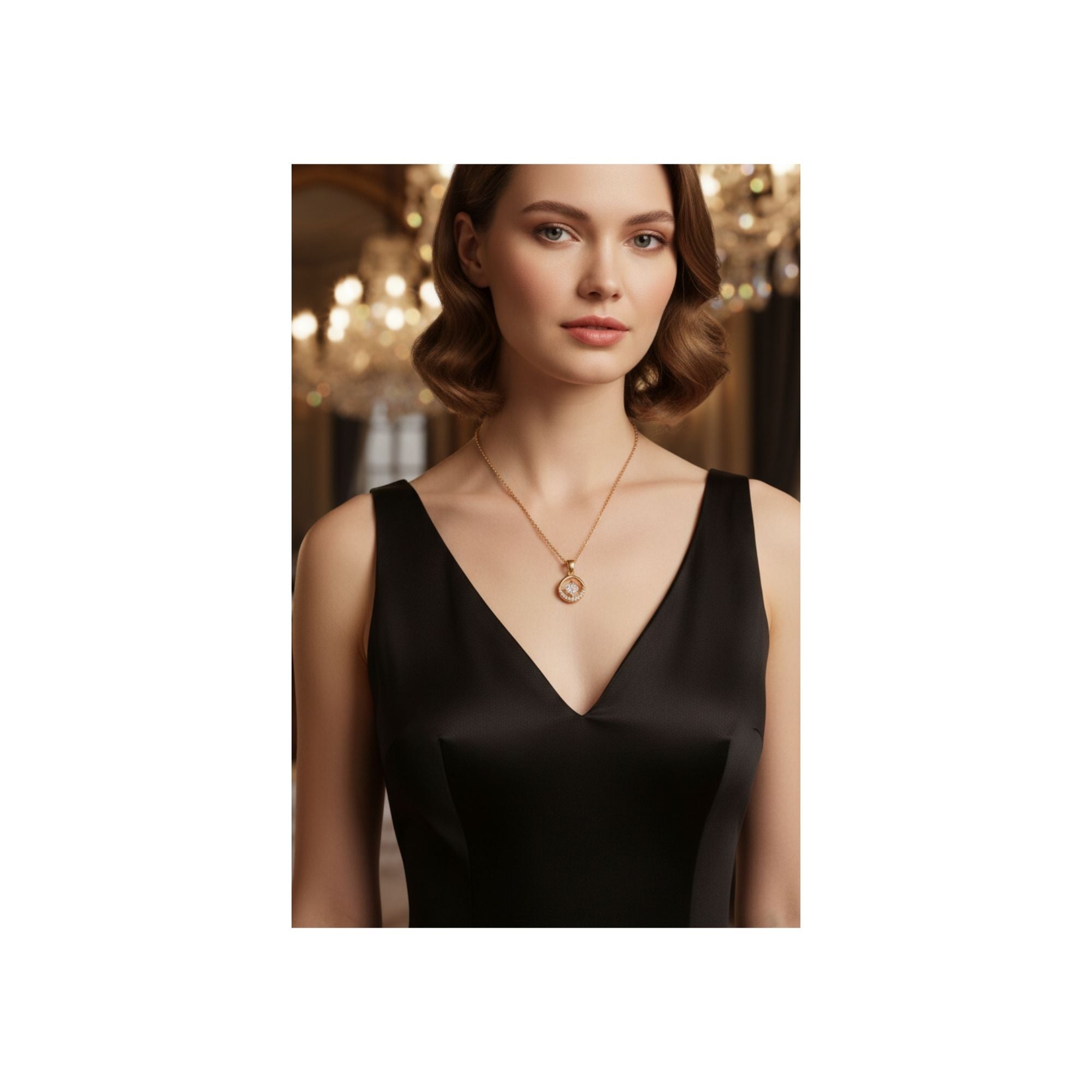 Halo Spark Pendant Necklace – Icy, Elegant & On-Trend