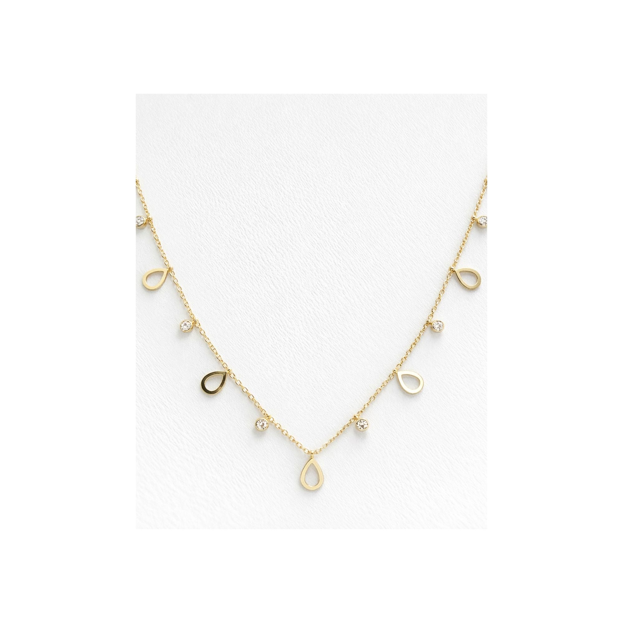 Mini Drop Charm Necklace – Anti-Tarnish, Dainty & Trendy