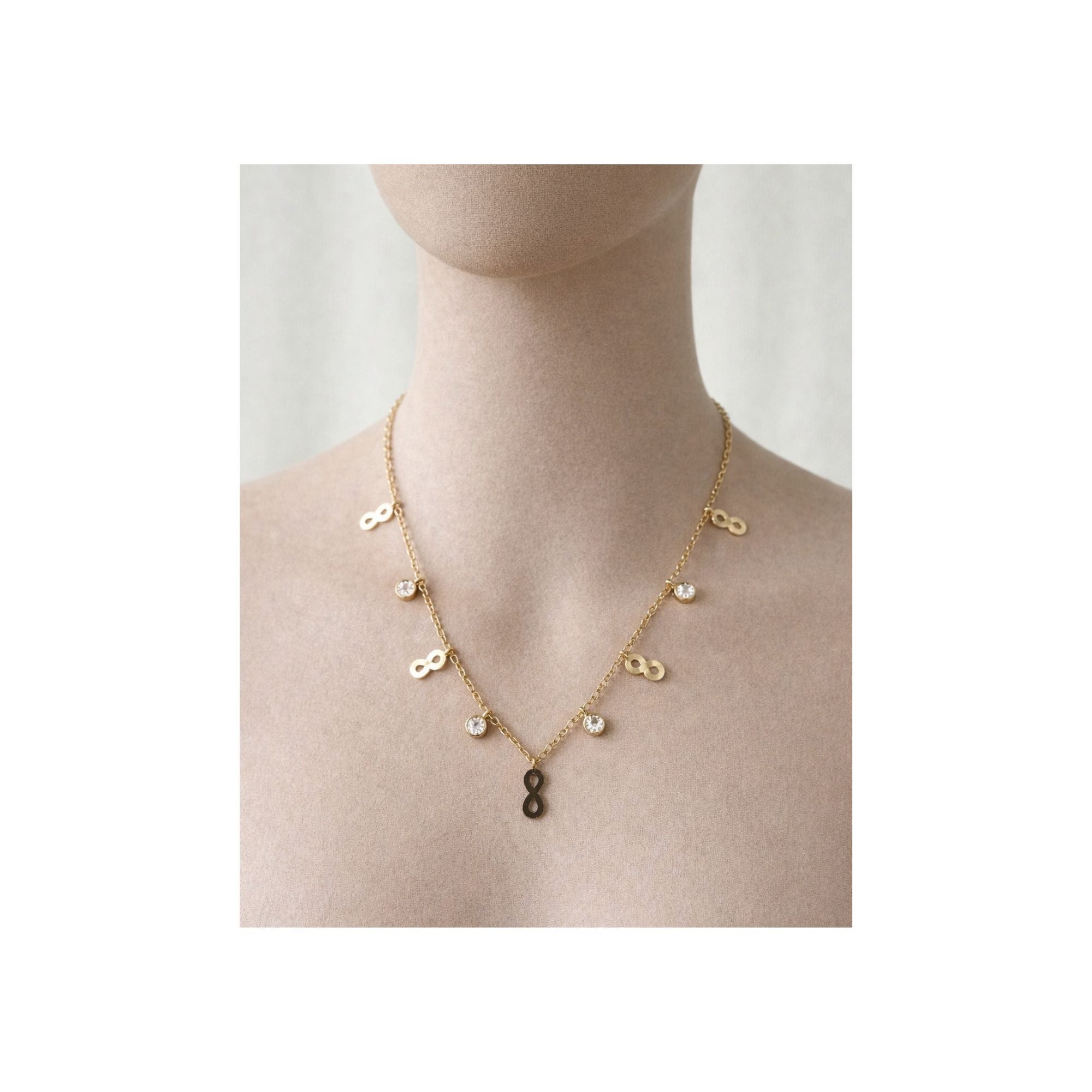 Infinity Spark Charm Necklace